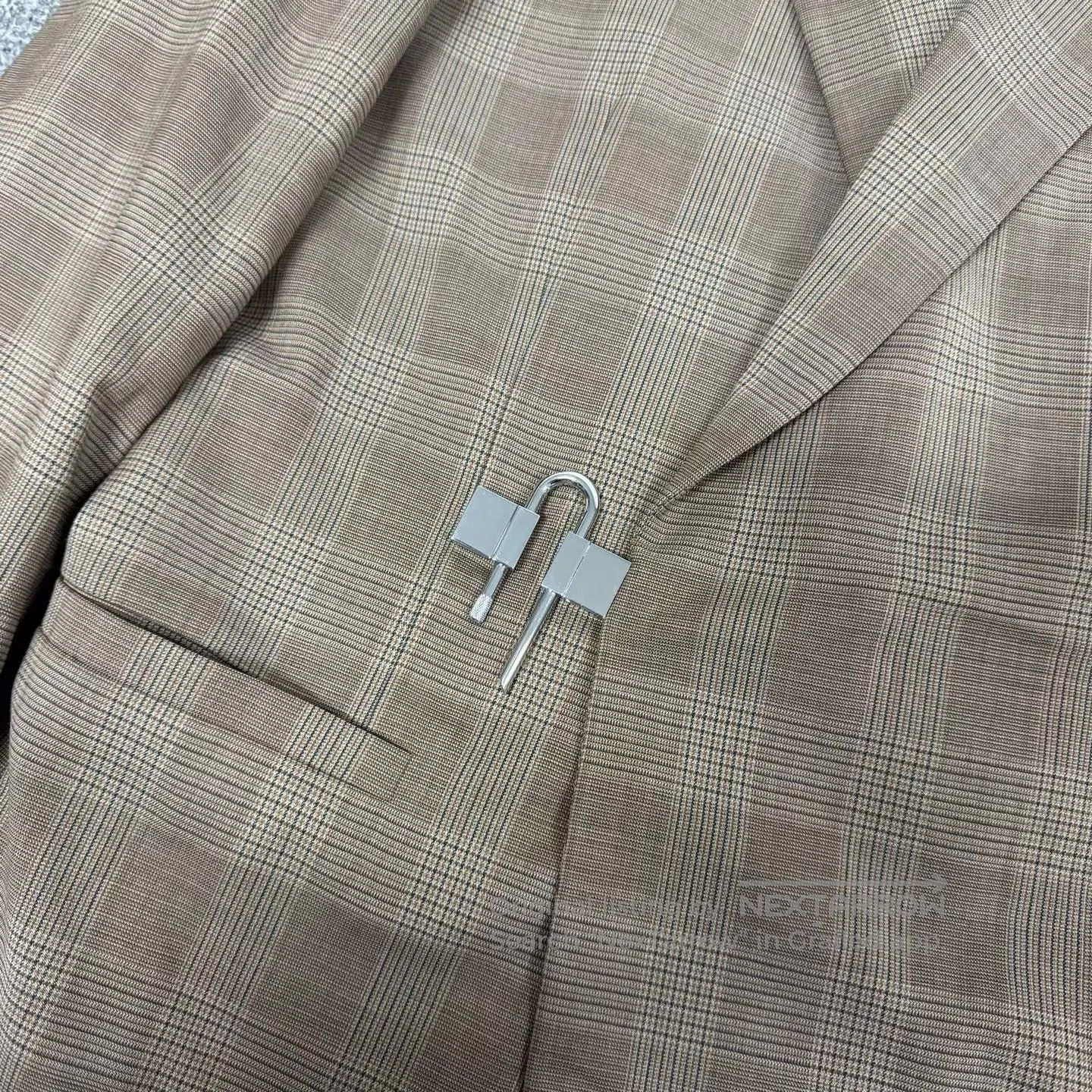Givenchy Givenchy Checkered pattern; Silver buckle; Trench coat| Size US S / EU 44-46 / 1 - 6 Thumbnail