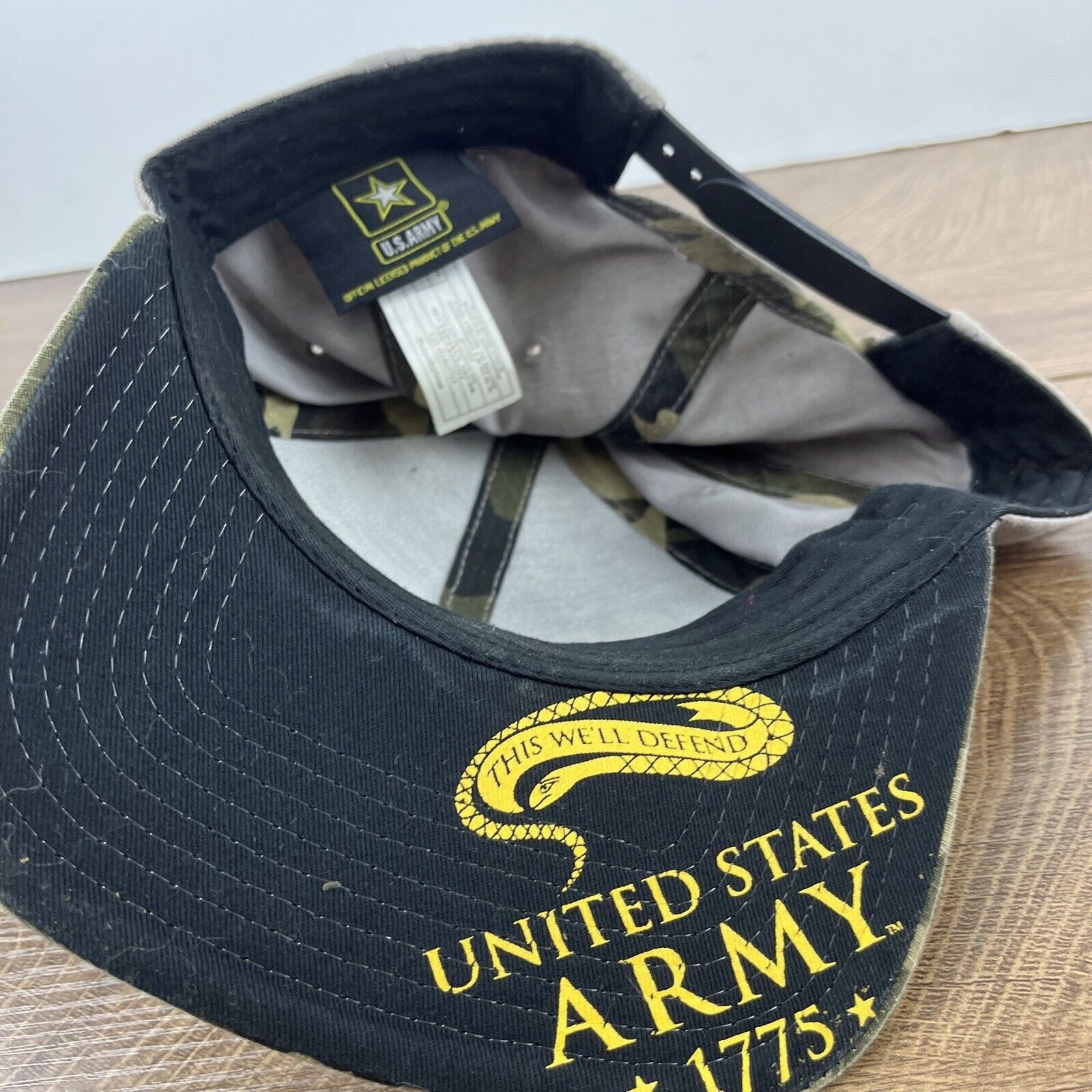 Other Army Snapback Hat Camo Gray Snapback Hat Adjustable Adult Si Size ONE SIZE - 17 Thumbnail