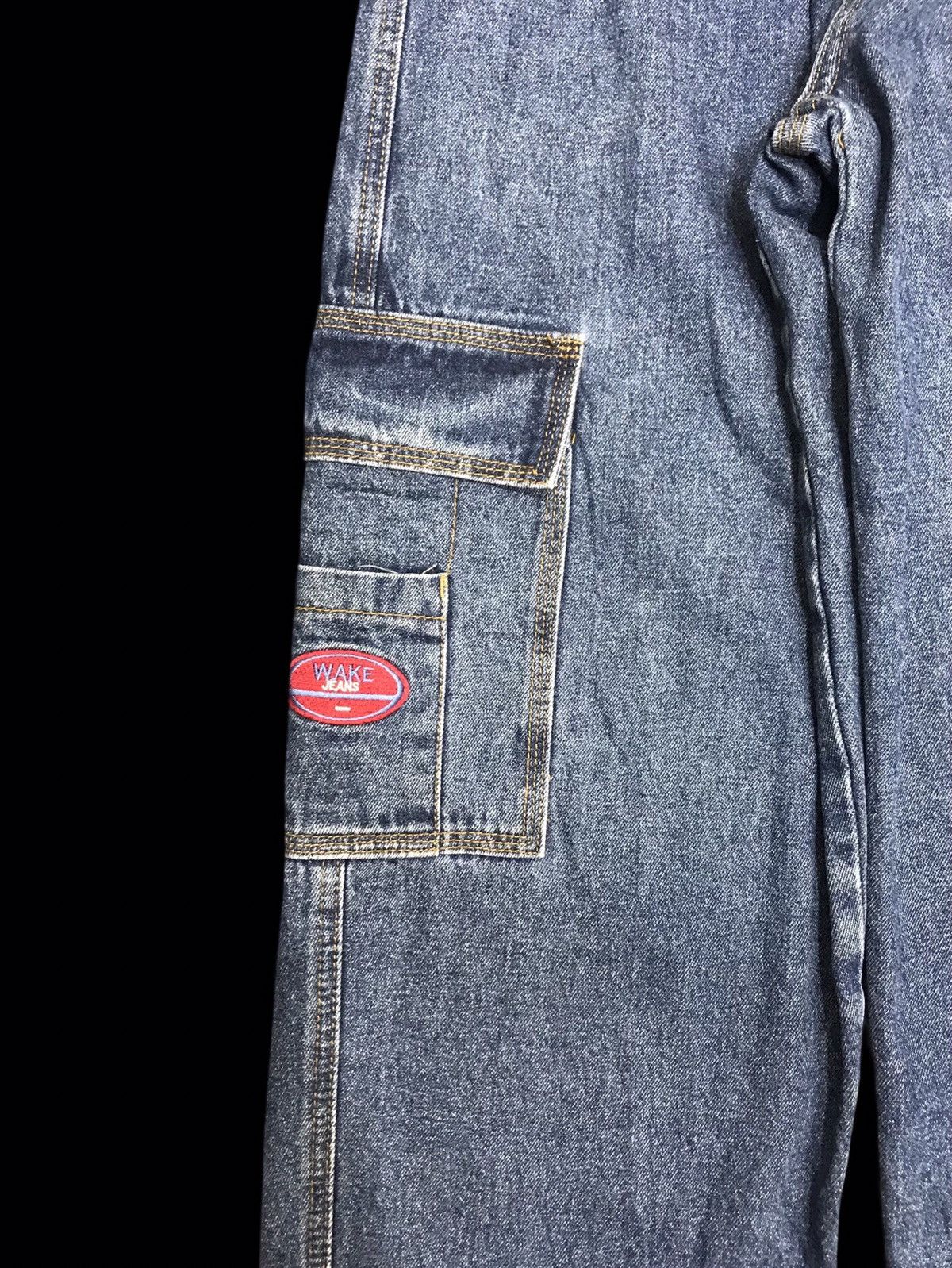 Japanese Brand 💥BAGGY💥WAKE JEANS BAGGY EXTRA LONG DENIM F353 Size US 26 / EU 42 - 6 Thumbnail