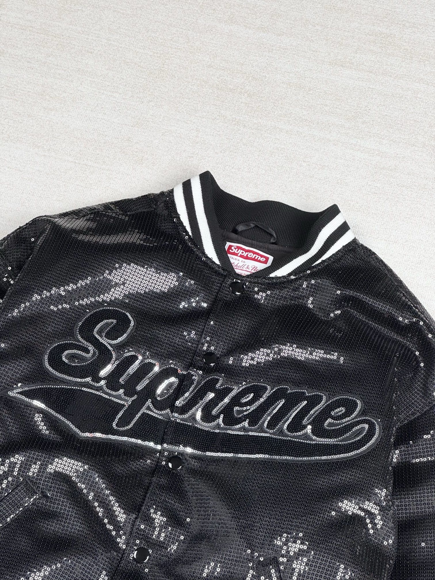 Supreme Supreme x Mitchell & Ness Sequin Varsity Size US M / EU 48-50 / 2 - 2 Thumbnail