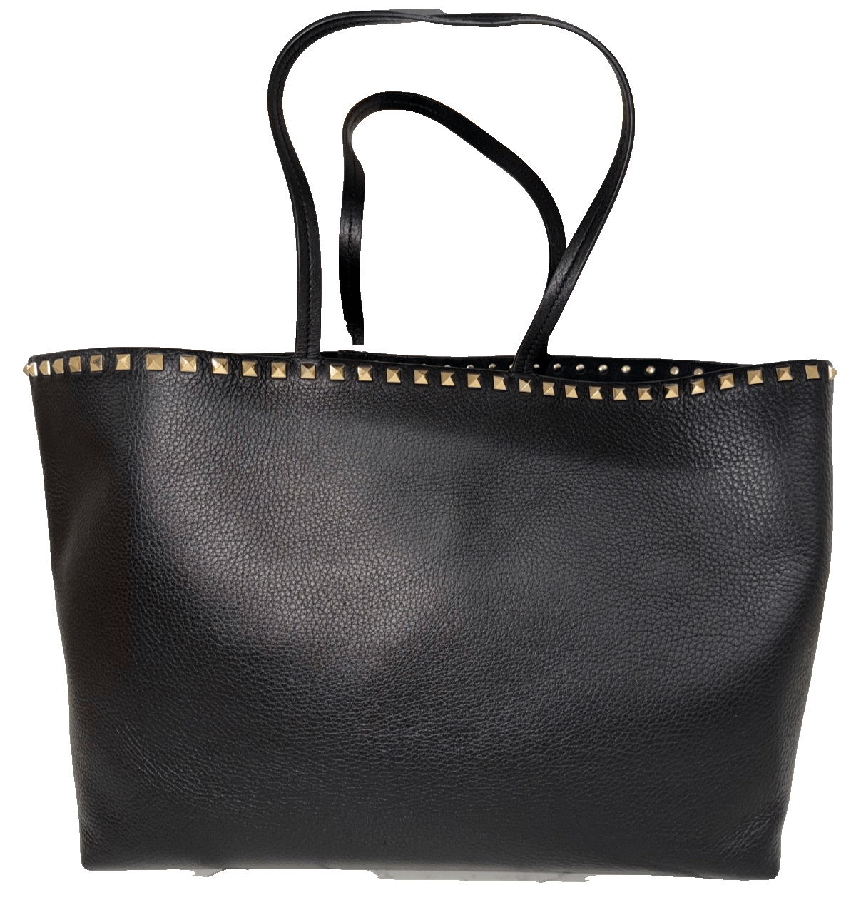 Valentino Valentino Garavani Rockstud Leather Gold Tote Shoulder Bag Size ONE SIZE - 2 Thumbnail