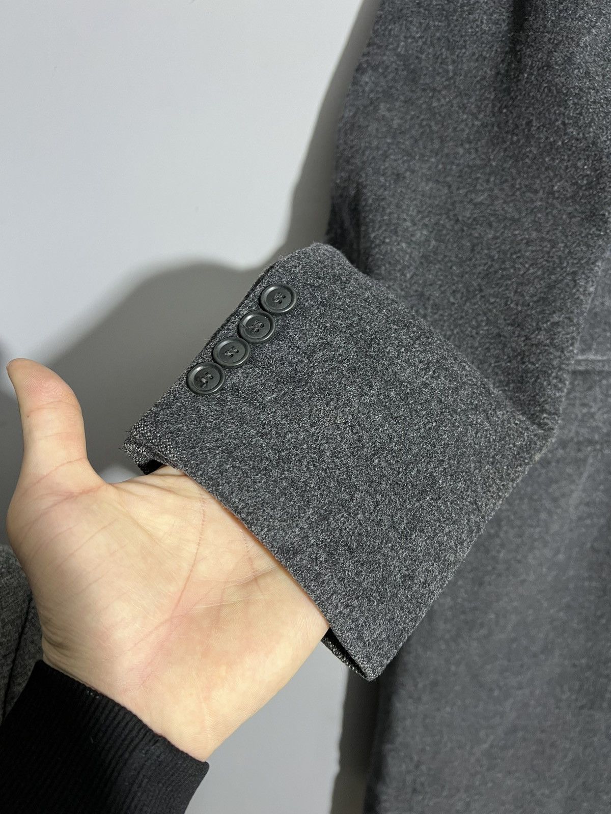 Kenzo × Vintage Vintage Kenzo Homme Wool Gray Coat Jacket Size US M / EU 48-50 / 2 - 2 Thumbnail