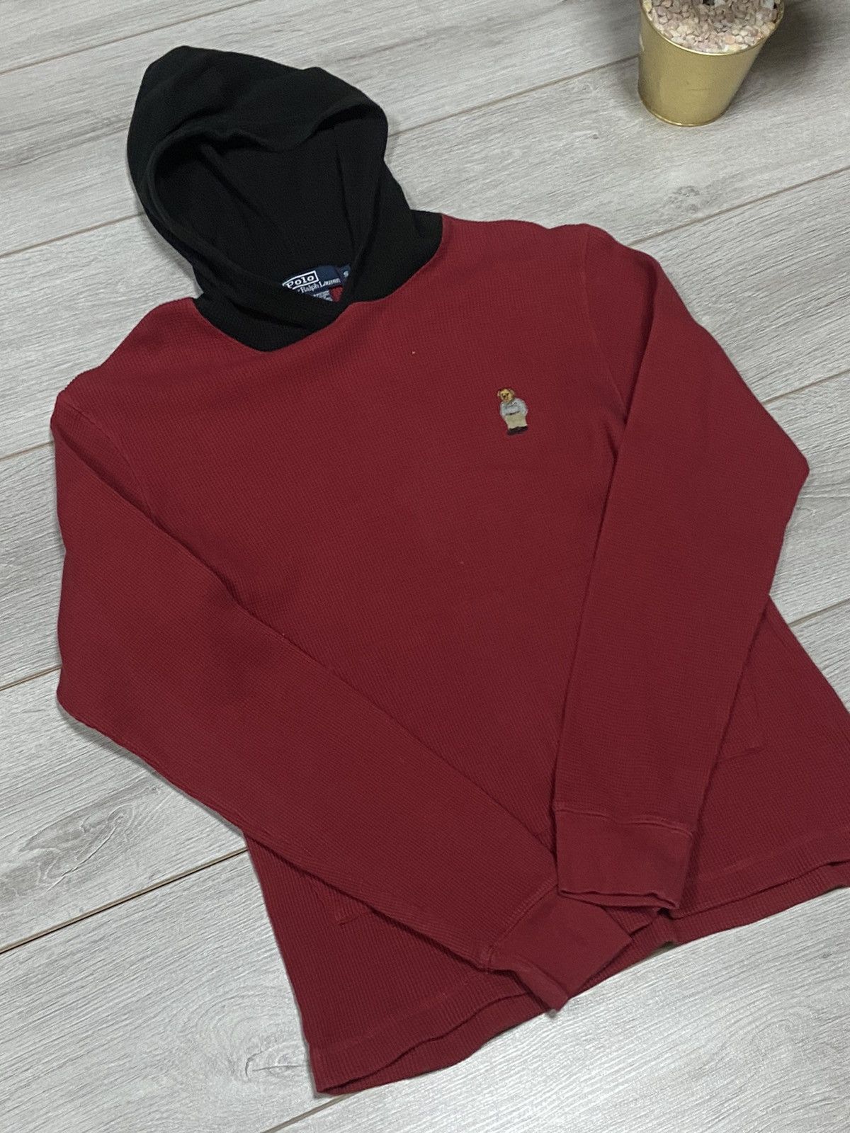 Polo Ralph Lauren POLO Bear 🐻 Ralph Lauren RARE vintage waffle hoodie Size US S / EU 44-46 / 1 - 5 Thumbnail