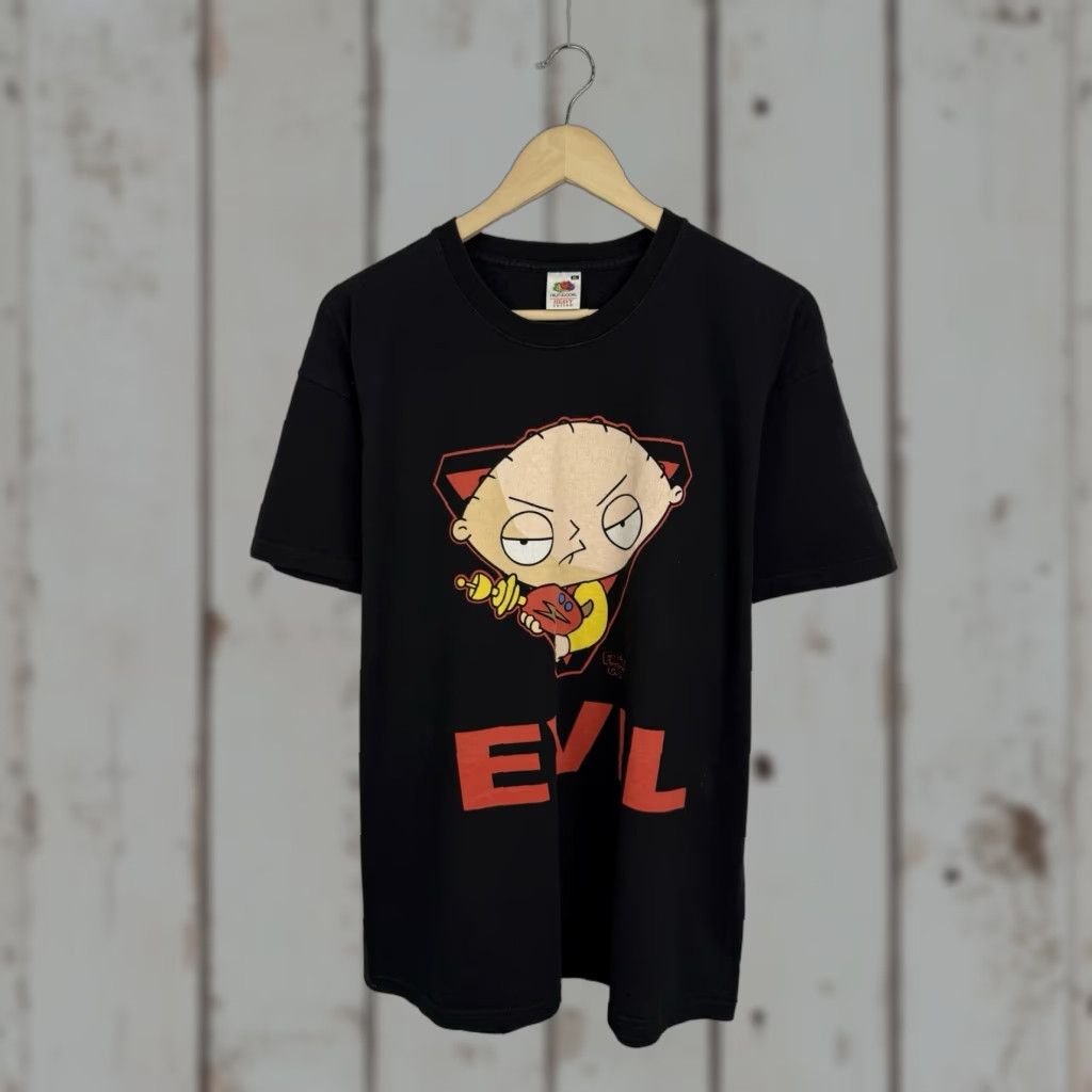 Fruit Of The Loom VINTAGE Family Guy Evil Stewie Griffin Fox TV Show T-Shirt XL Black Mens XL T-Shirt Stewie Griffin Fox Family Guy Size US XL / EU 56 / 4 - 1 Thumbnail