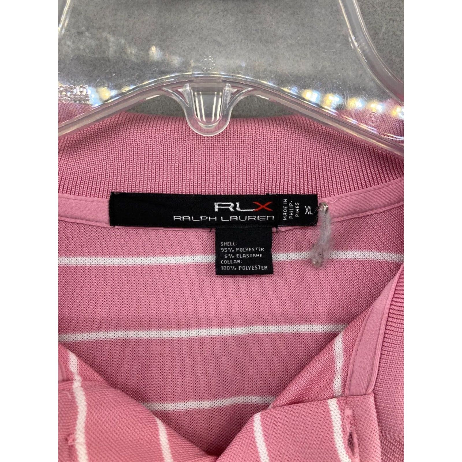 RLX Ralph Lauren VINTAGE RLX Ralph Lauren Polo Mens XL Pink Stripes Golf Size US XL / EU 56 / 4 - 4 Thumbnail