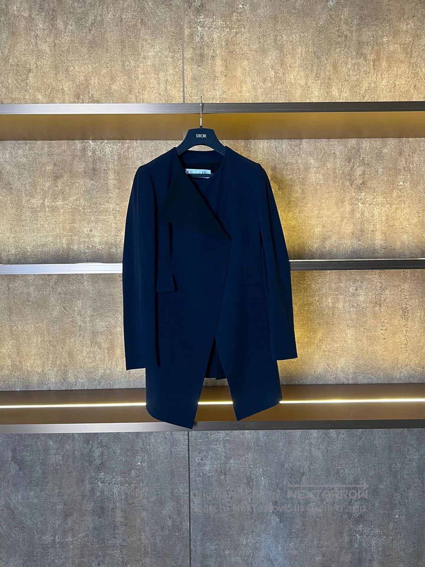 Dior Dior Navy Blue Waist-Cinched Silk Blazer| Size XXS / US 00 / IT 34 - 1 Thumbnail