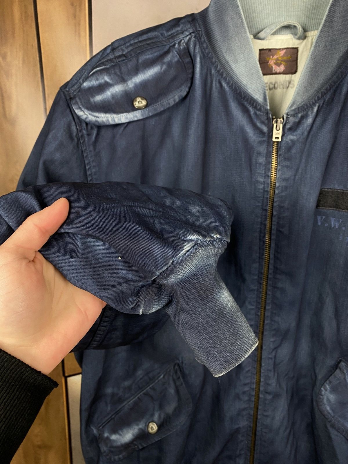 Vivienne Westwood 🔥VTG 90s Bomber Jeans Jacket Vivienne Westwood Lee Seconds🔥 Size US XL / EU 56 / 4 - 3 Thumbnail
