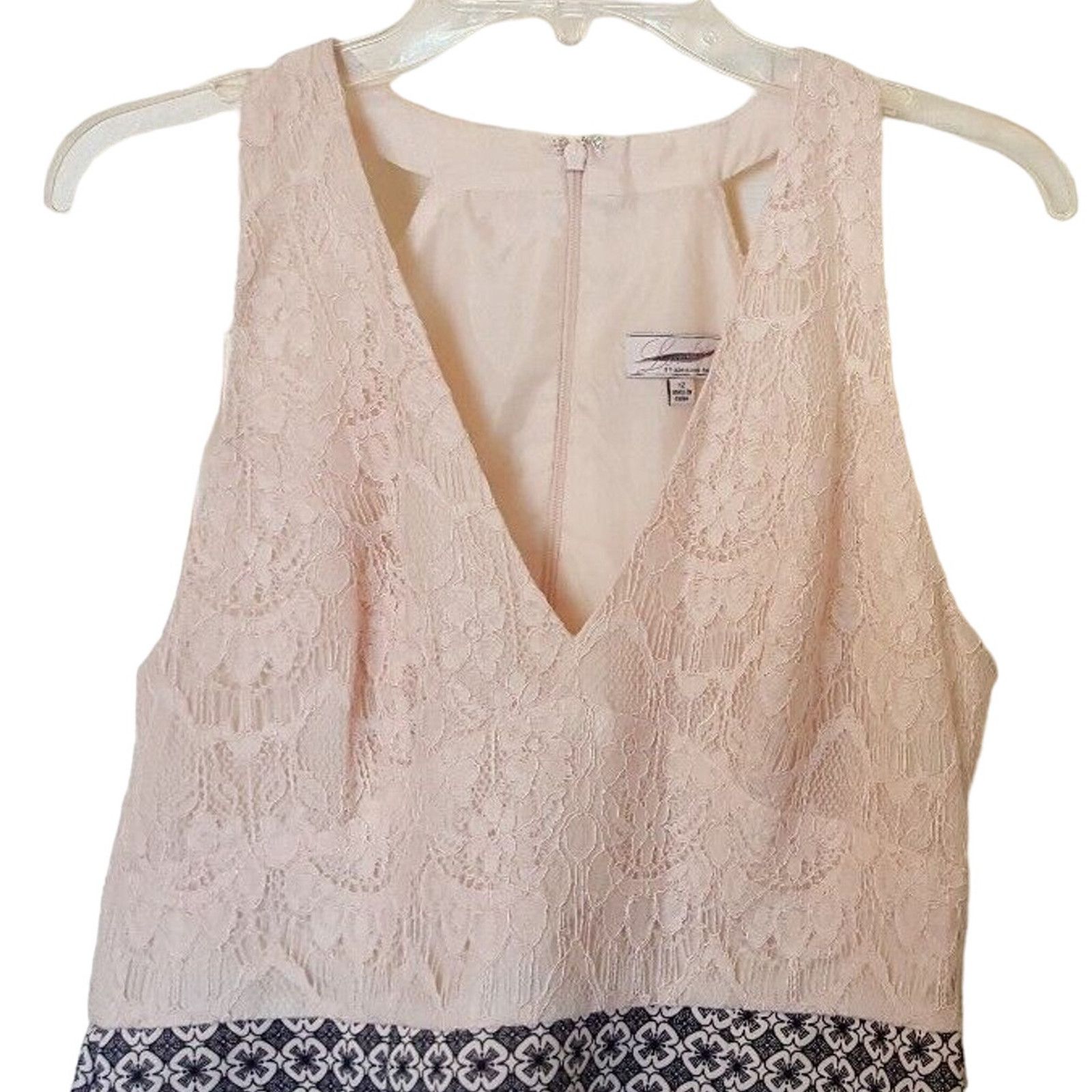 Adrianna Papell New Adrianna Papell Lovely Lace Geo Mini Dress Pink Size 8 Size M / US 6-8 / IT 42-44 - 4 Thumbnail