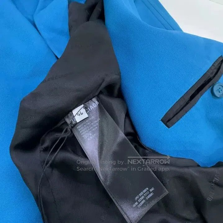 Balenciaga Balenciaga Blue Single-Breasted Suit Jacket. Size US L / EU 52-54 / 3 - 4 Thumbnail