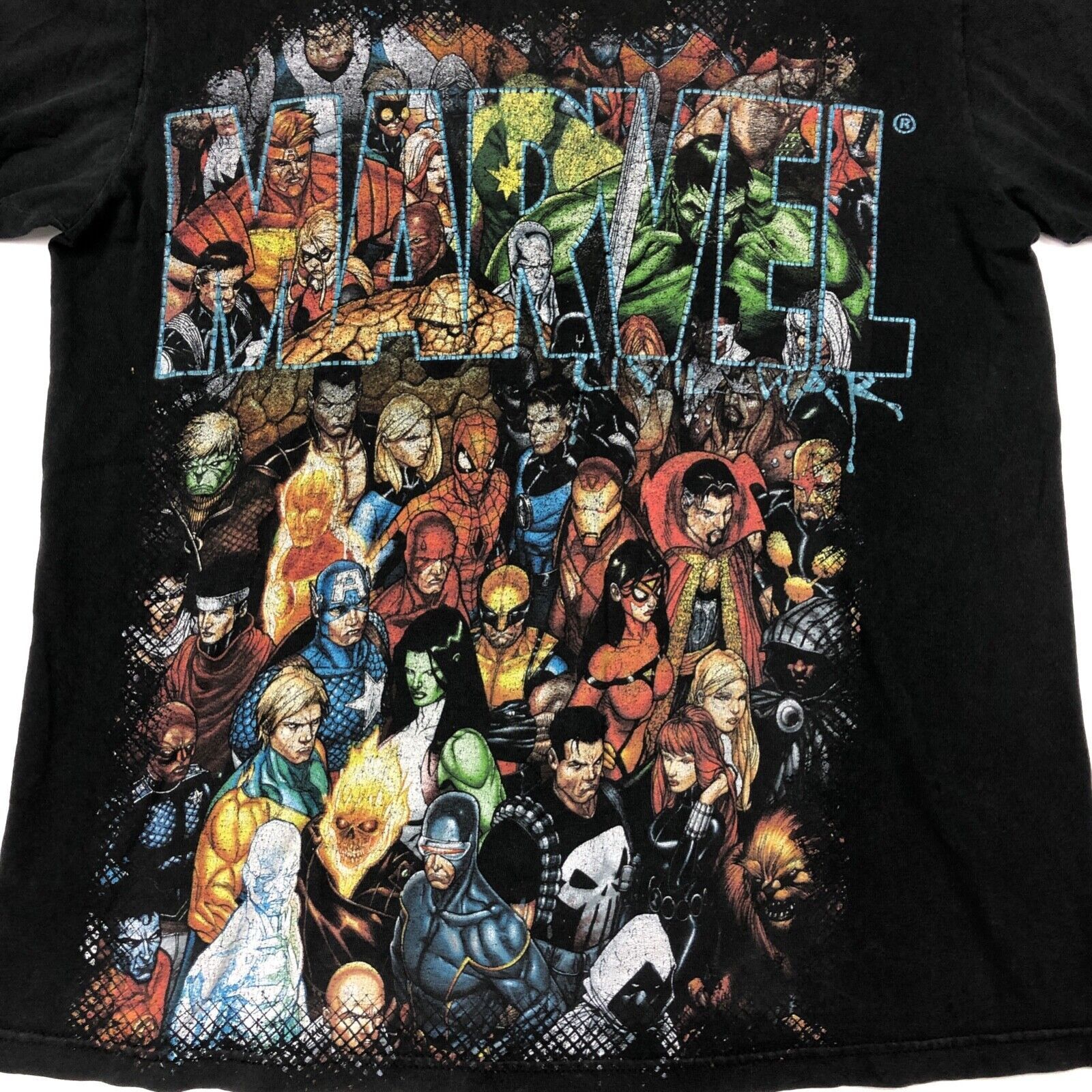 Marvel Comics × Vintage Marvel Mad Engine Superheroes Black Tee T Shirt Large L B3 Size US L / EU 52-54 / 3 - 2 Thumbnail