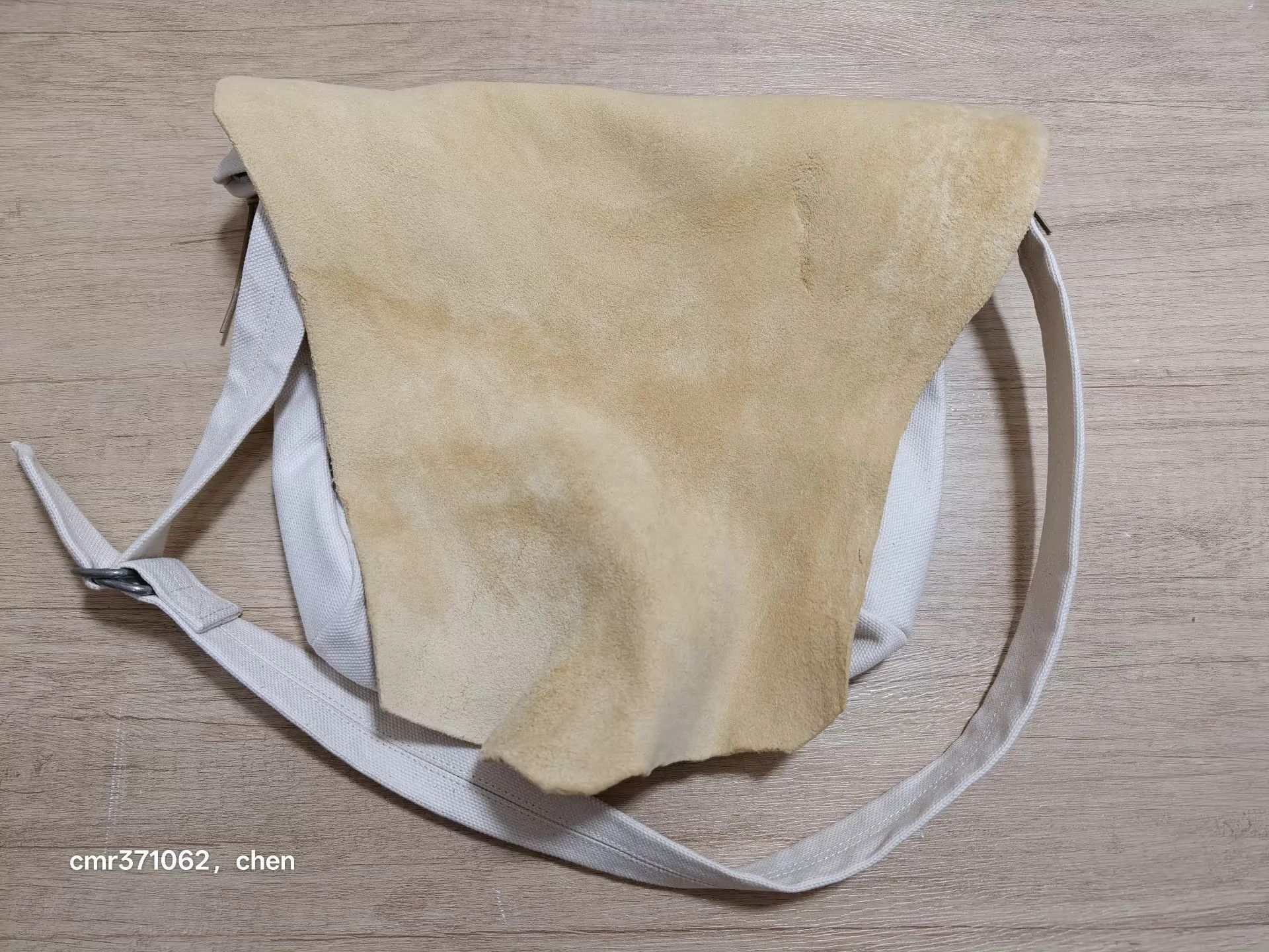 Visvim Beige Suede Crossbody Bag with Canvas Strap Size ONE SIZE - 1 Thumbnail