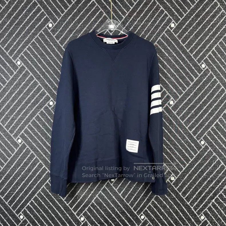 Thom Browne Thom Browne Navy Blue Classic Hoodie Size US L / EU 52-54 / 3 - 1 Thumbnail