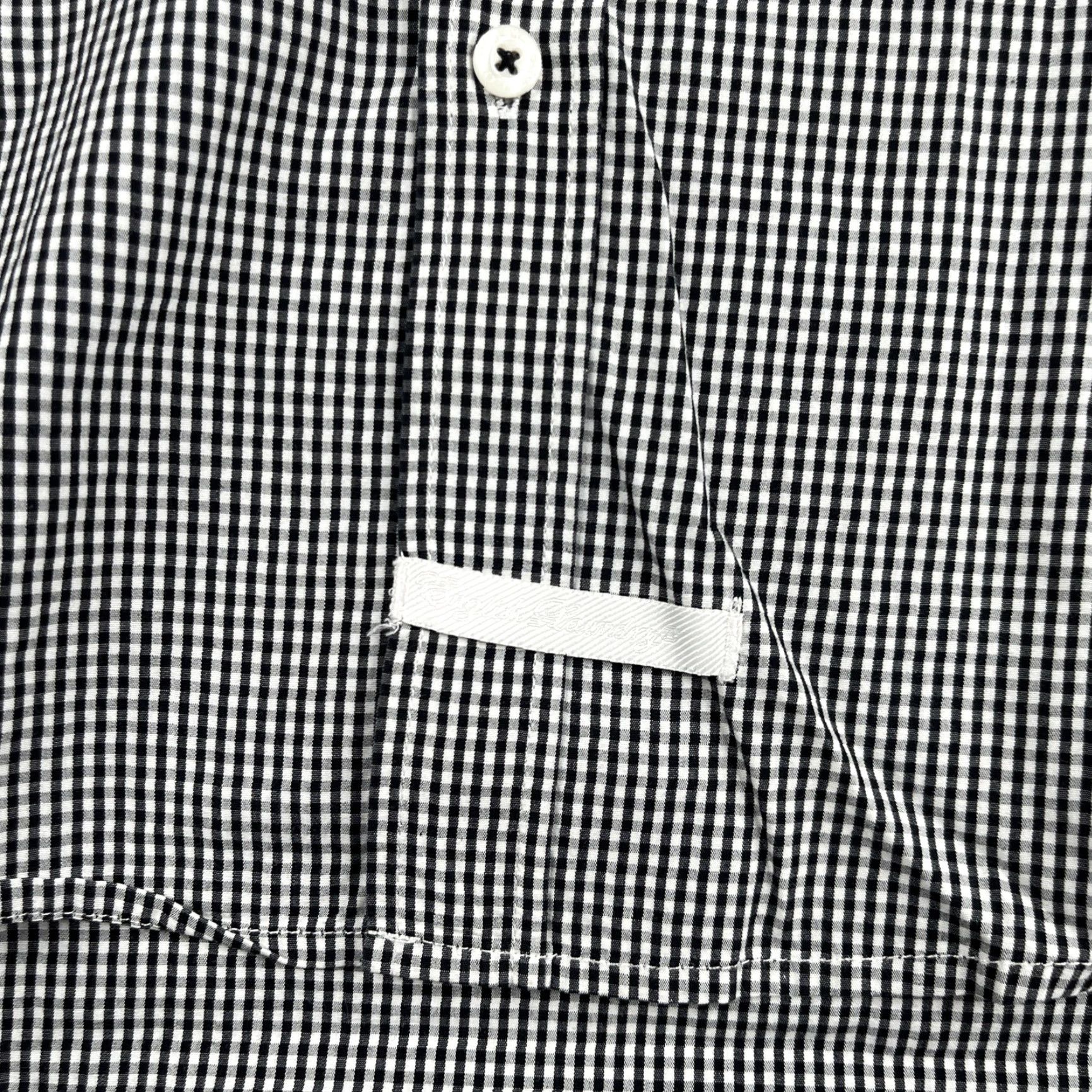 English Laundry English Laundry Shirt Mens 16.5 Black Gingham Check Flip Cuff Casual Size US XL / EU 56 / 4 - 2 Thumbnail