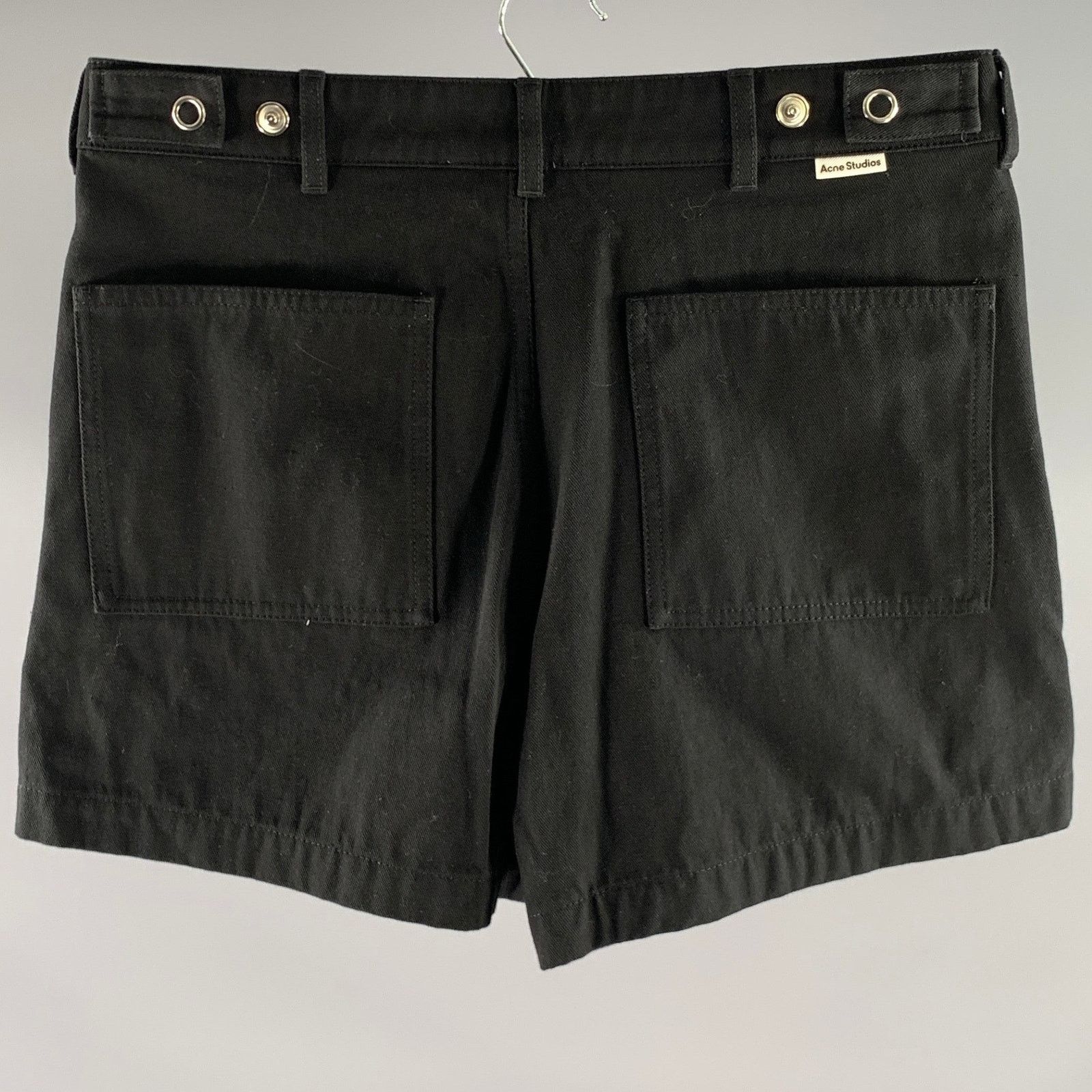 Acne Studios ACNE STUDIOS Size 30 Black Cotton Blend Shorts Size US 30 / EU 46 - 3 Thumbnail