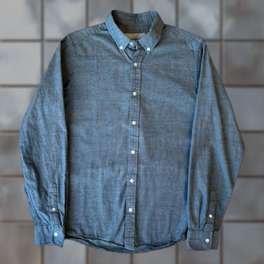 Carhartt Wip Carhartt WIP Kyoto Shirt Small Blue Oxford Workwear Button-Up Long Sleeve Mens Button-Down Pockets USA Western 90s Vintage? Size US S / EU 44-46 / 1 - 1 Thumbnail
