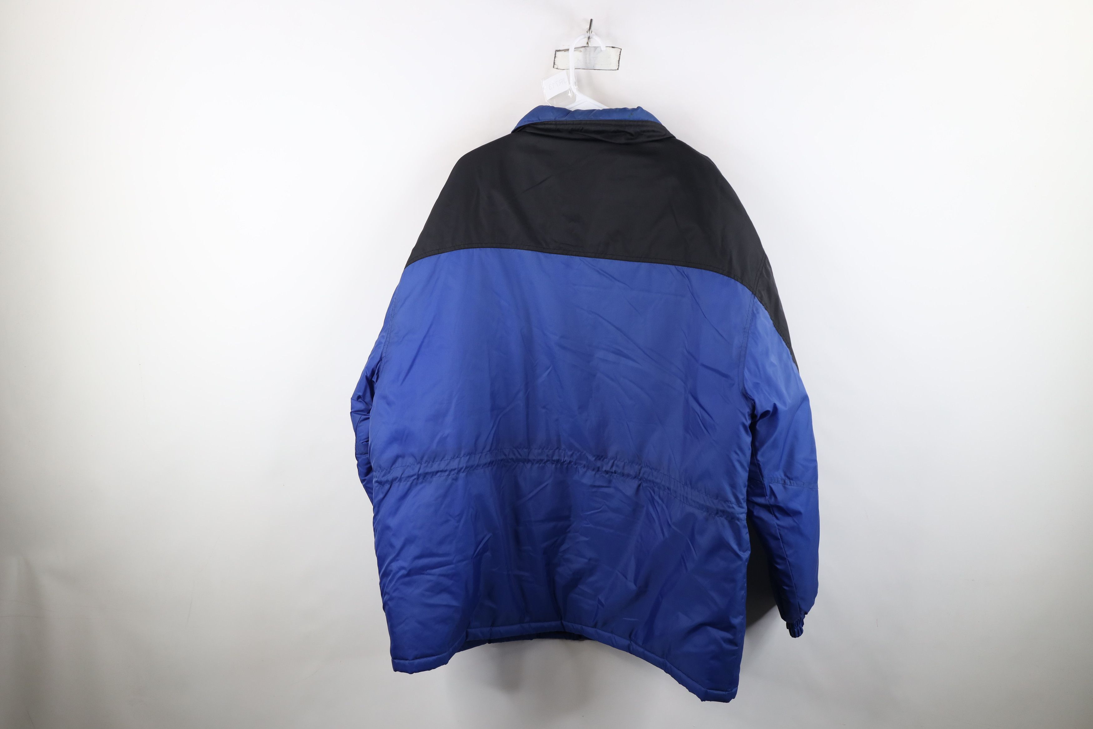 Vintage Vintage 90s Streetwear Block Full Zip Puffer Jacket Blue Size US XXL / EU 58 / 5 - 12 Thumbnail