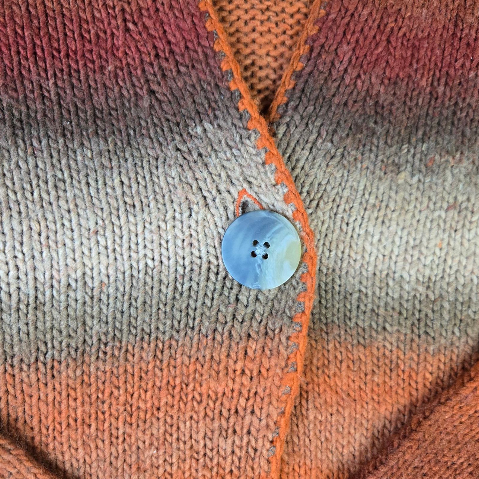 Other J. Jill Orange Ombre Striped Wool Blend Cardigan Size MP Size M / US 6-8 / IT 42-44 - 5 Thumbnail