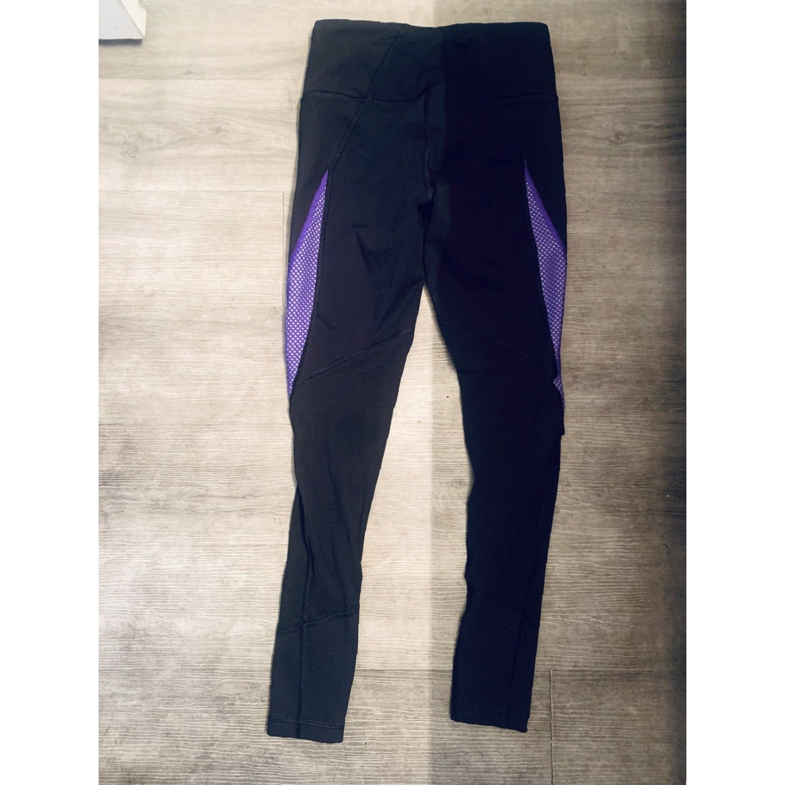 Victoria's Secret VINTAGE Victoria’s Secret VSX Sport Leggings Black Purple XS Women Activewear Knokout? Size 26" / US 2 / IT 38 - 3 Thumbnail