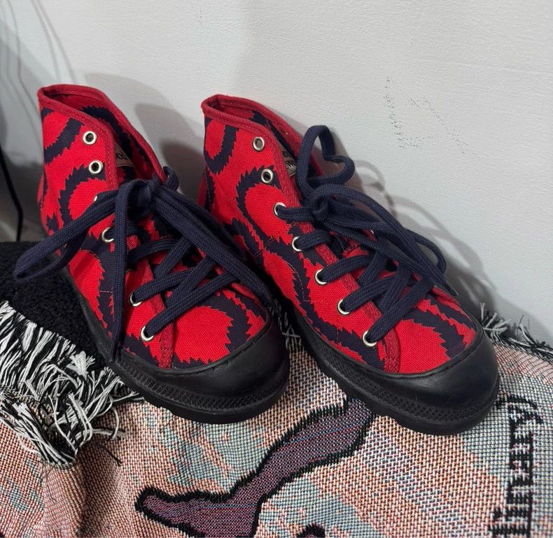 Vivienne Westwood Red and blue pirate cloth shoes - Main Image