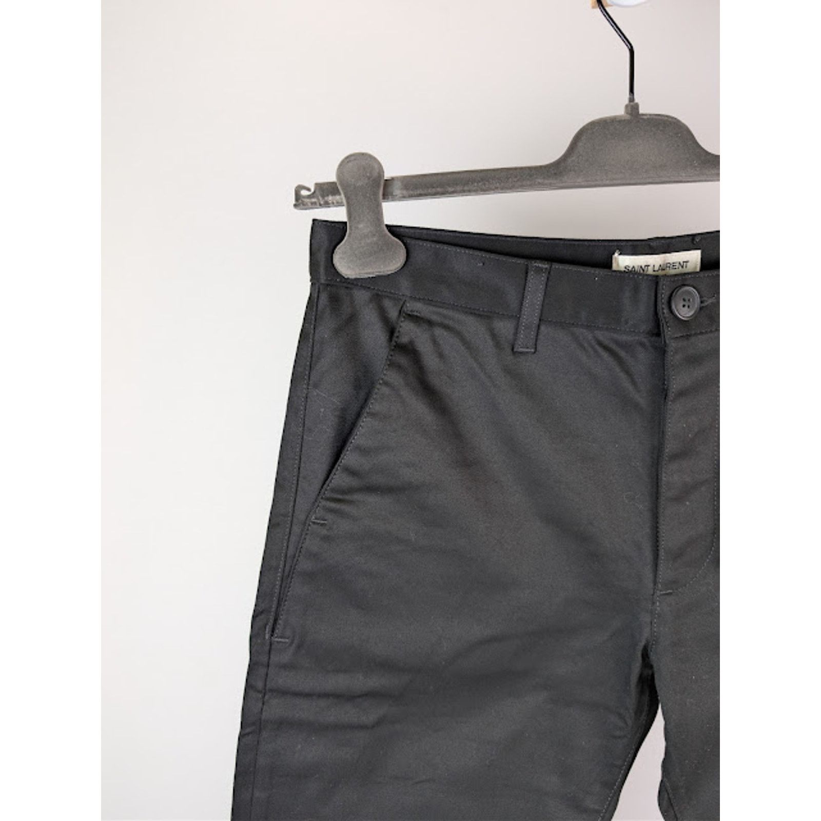 Saint Laurent Paris o1rshd1 Slim Fit Cotton Chino Pants in Black Size US 36 / EU 52 - 6 Thumbnail