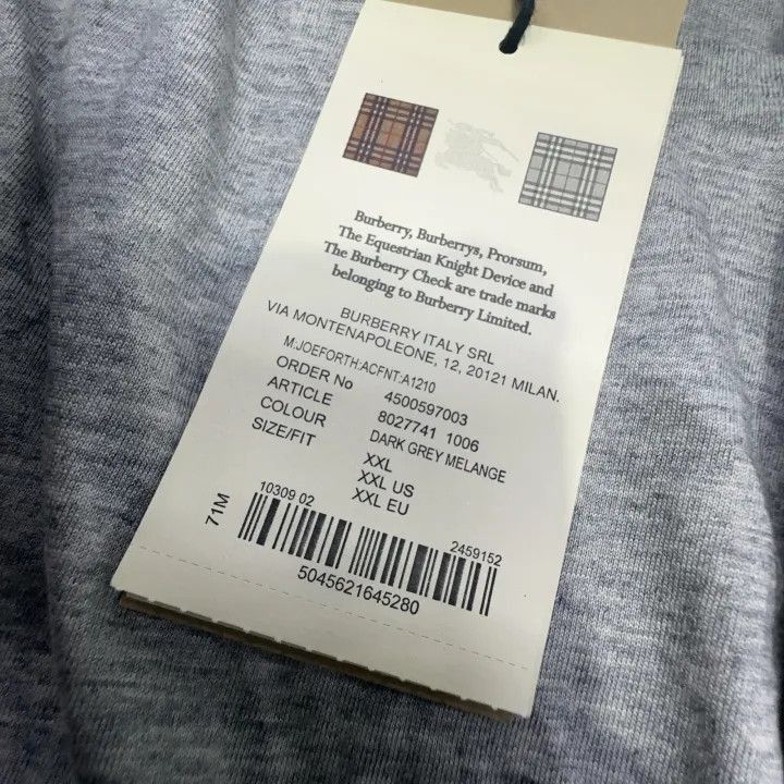 Burberry Burberry Burberry Gray Embroidered Short Sleeve T-Shirt-25 Size US XXL / EU 58 / 5 - 6 Thumbnail