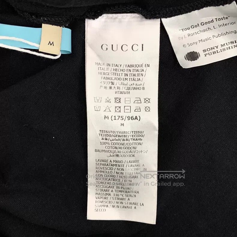 Gucci Gucci 22 Aria-Fashion Aria Series Black Logo Letter Print Size US M / EU 48-50 / 2 - 7 Thumbnail