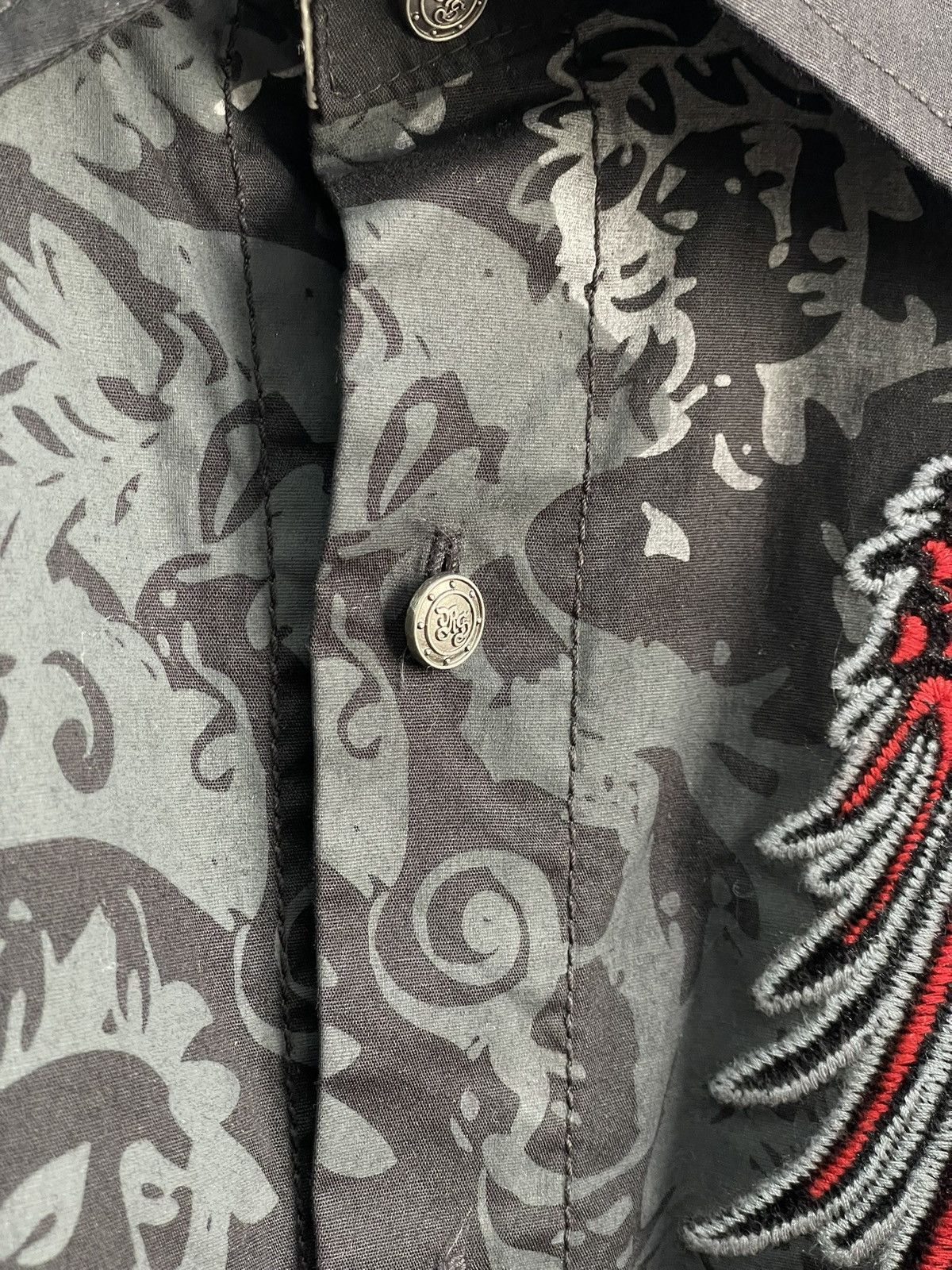 Affliction Skull punk grunge Affliction style shirt button up y2k Size US L / EU 52-54 / 3 - 3 Thumbnail