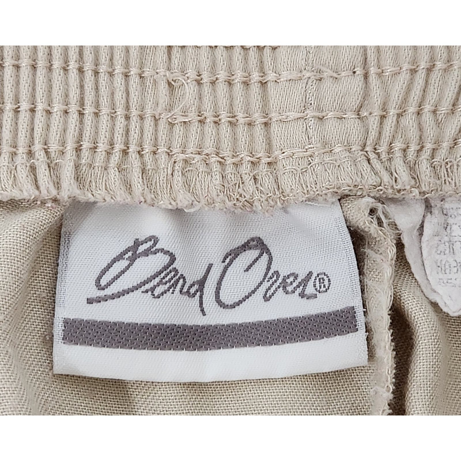 Other Bend Over Tan Beige Pull On Elastic Waist Cropped Pant Large Size 34" / US 12 / IT 48 - 4 Thumbnail