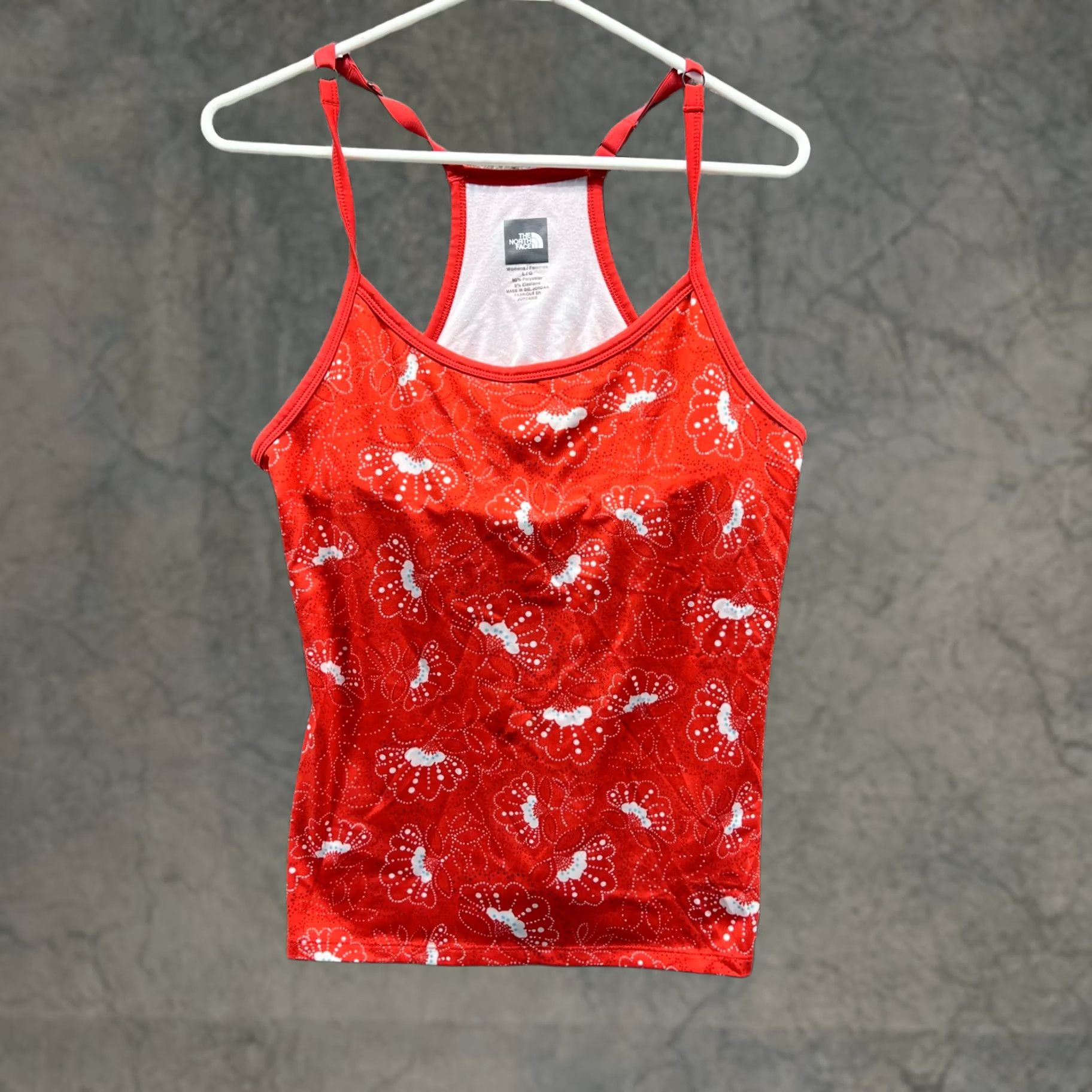 The North Face VINTAGE The North Face Blouse Womens Large Orange Sleeveless Shirt Floral AOP Hike Size L / US 10 / IT 46 - 1 Thumbnail