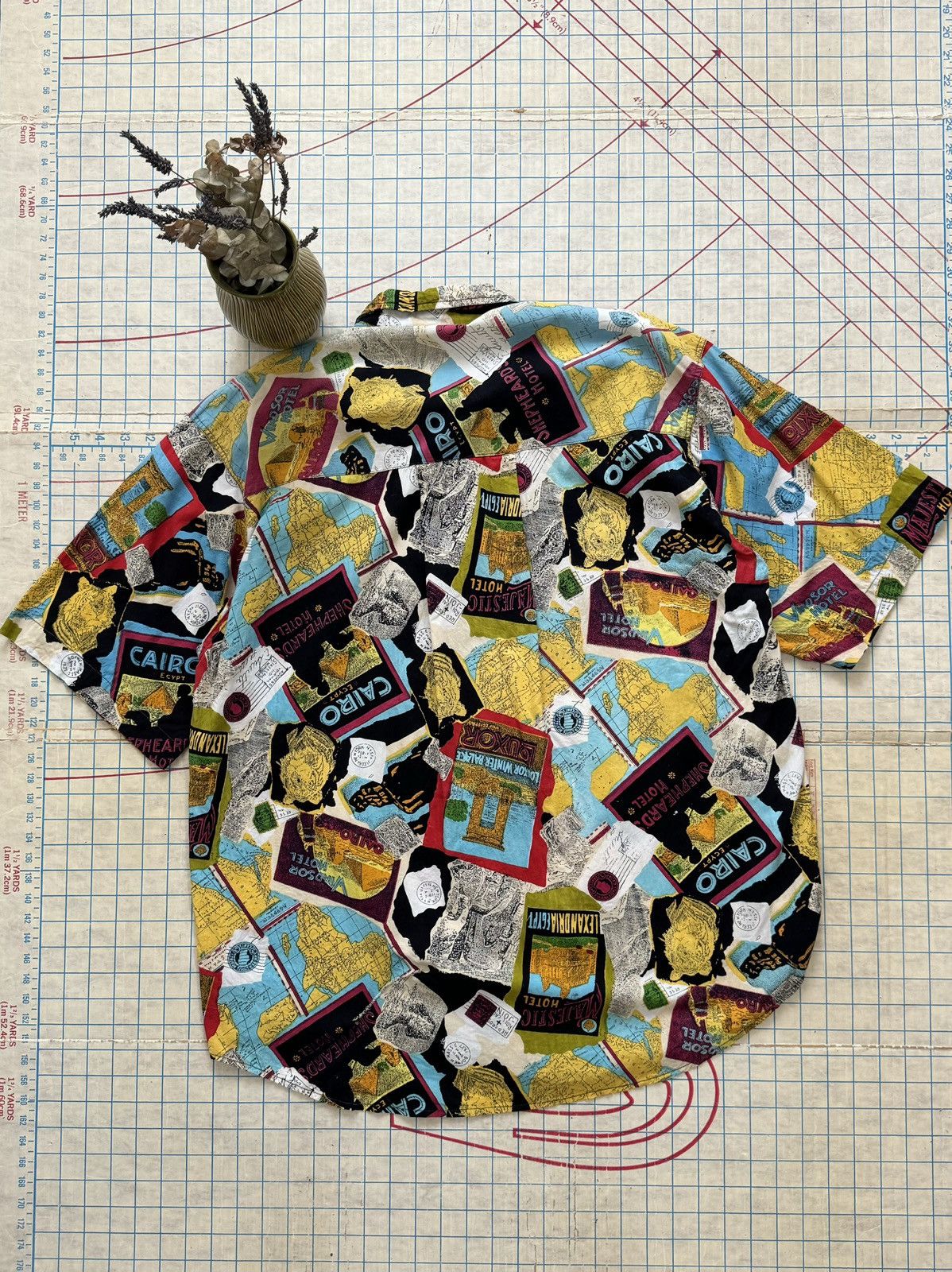 Other × Vintage Vintage Short Sleeve Button Up Cairo Egypt Luxor Tourist Size US XL / EU 56 / 4 - 7 Thumbnail