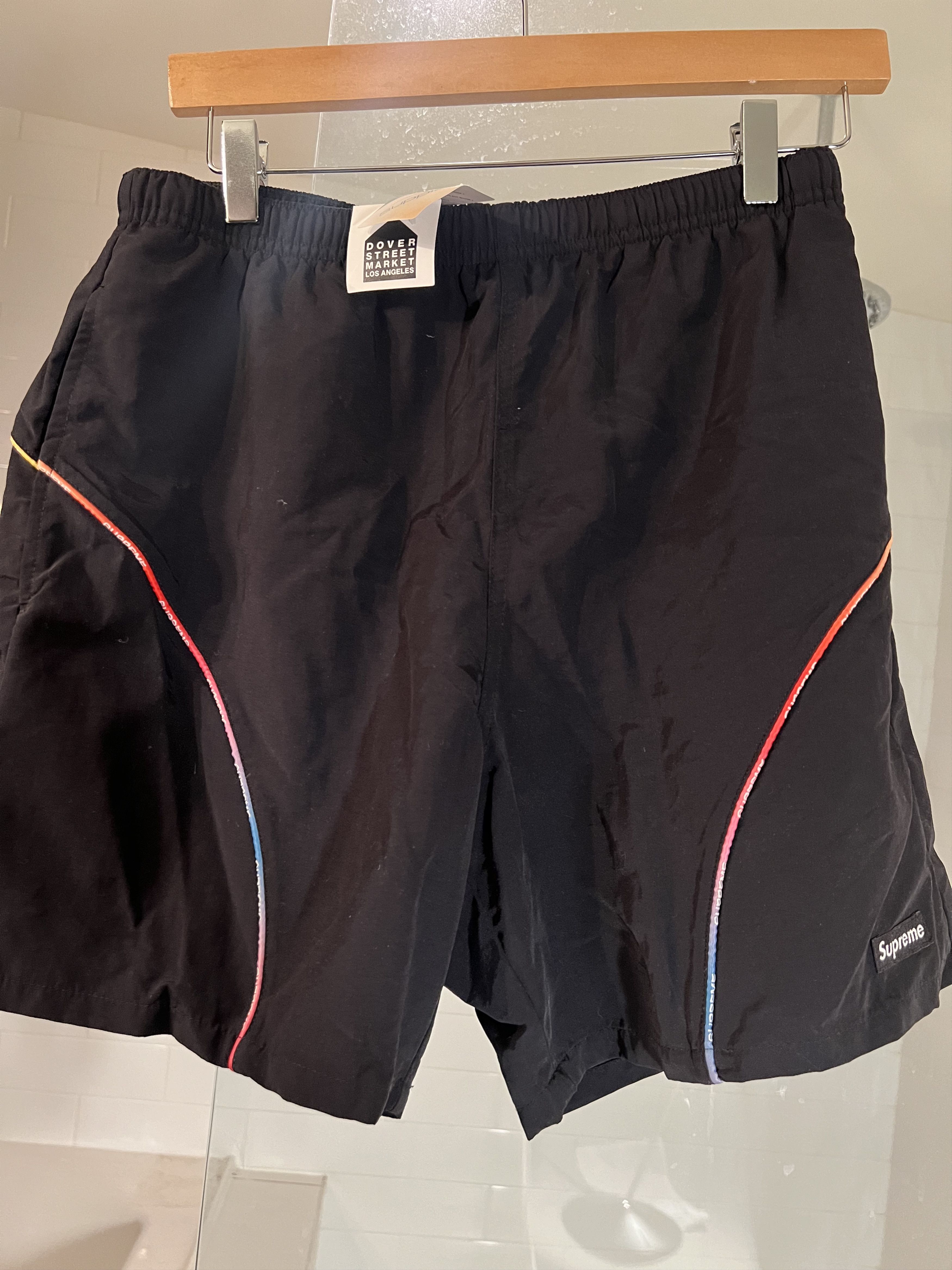 Supreme Black Swim Shorts sz small Grailed