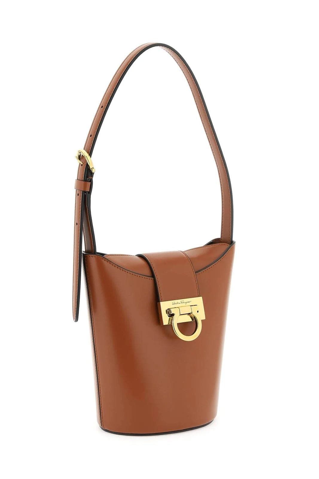 Salvatore Ferragamo o1s1rm0924 Size: OS / Trifolio Small Shoulder Bag in Brown Size ONE SIZE - 3 Thumbnail