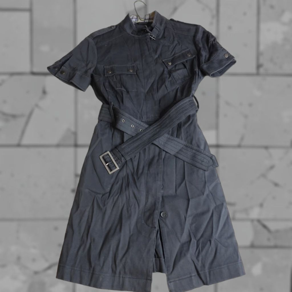 Vintage Belfast Women Dress Shirt Dress Green 8 Short Sleeve Collared Belted Made in Italy Size M / US 6-8 / IT 42-44 - 1 Thumbnail