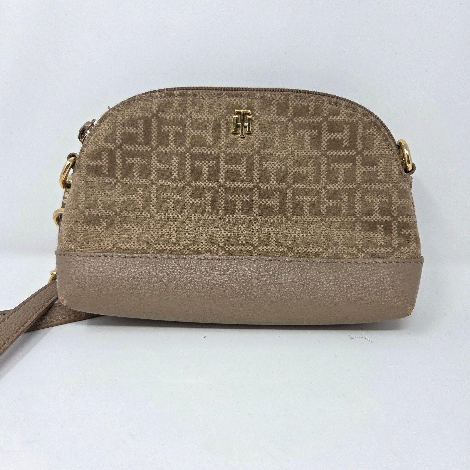 Tommy Hilfiger Tommy Hilfiger Crossbody Square Monogram Tan FLAW Size ONE SIZE - 4 Thumbnail