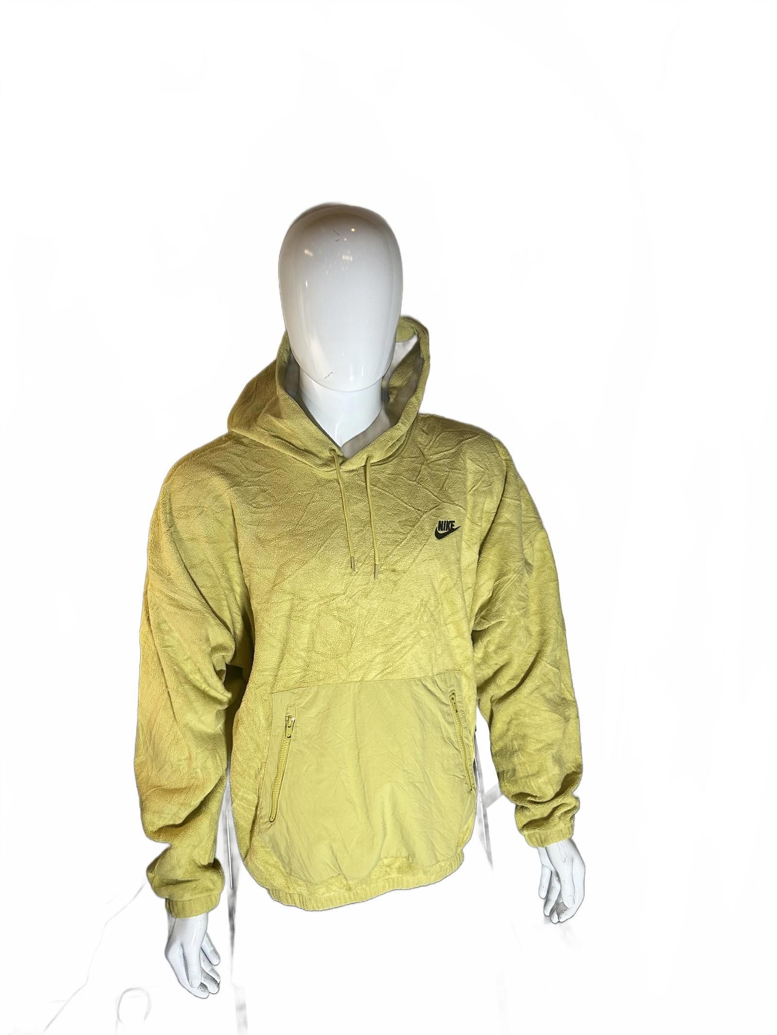 Nike Nike Hooded Sweatshirt - Stylish Light Yellow Pullover Size US XL / EU 56 / 4 - 4 Thumbnail