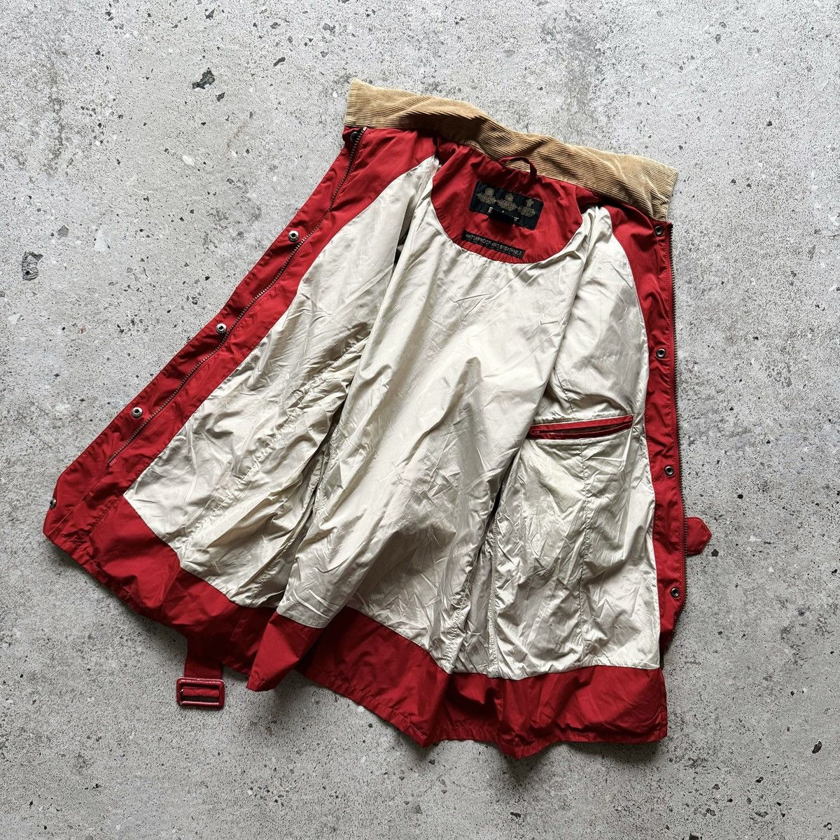 Barbour Barbour International Womens Red Belted Motorcycle Jacket Size L / US 10 / IT 46 - 4 Thumbnail