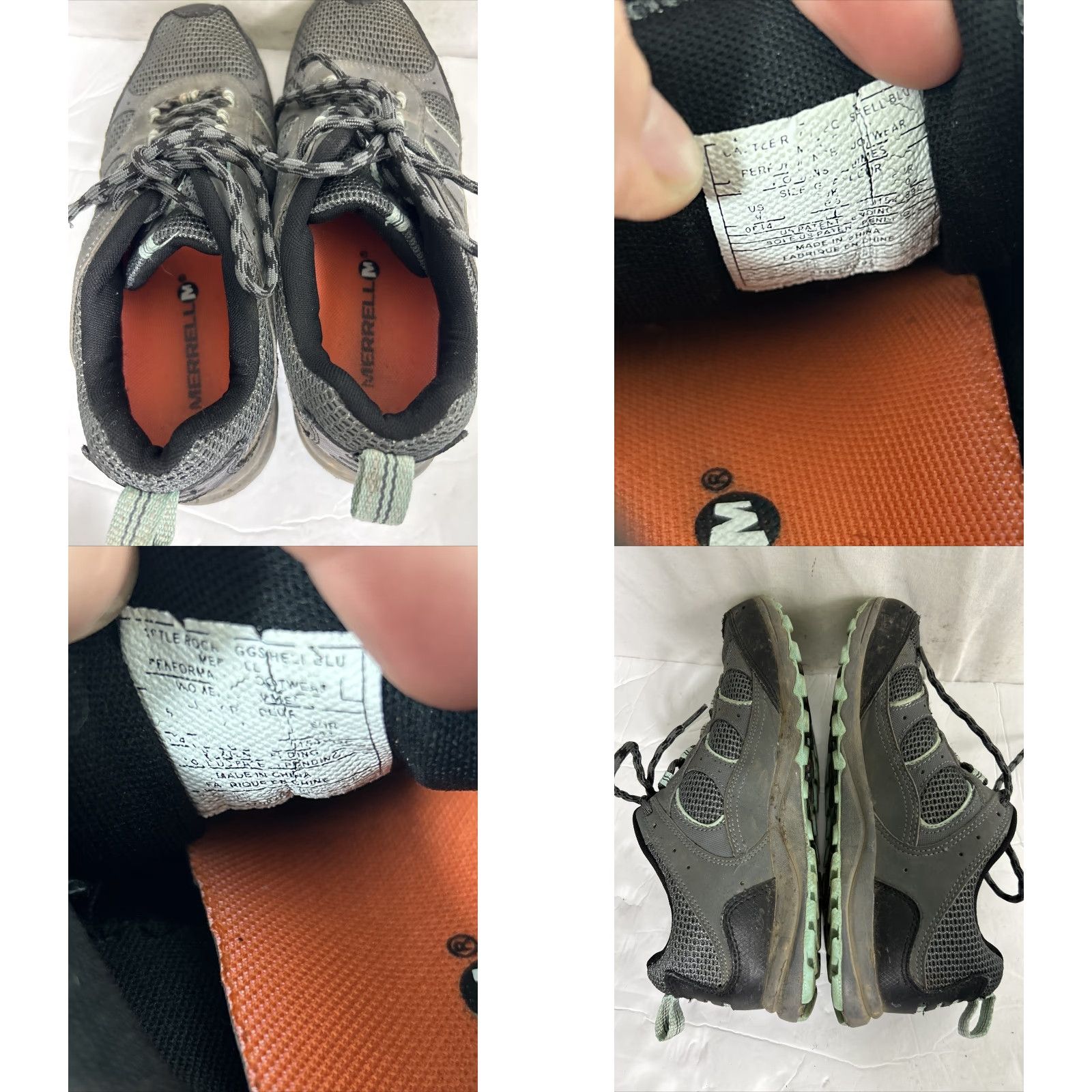 Merrell Merrell Sneaker Women Castle Rock/Lagoon Gray Teal Lace Up Mid Top Hiking Outdoor Shoe 9 US 40 EU Mens? Size US 9 / IT 39 - 9 Thumbnail
