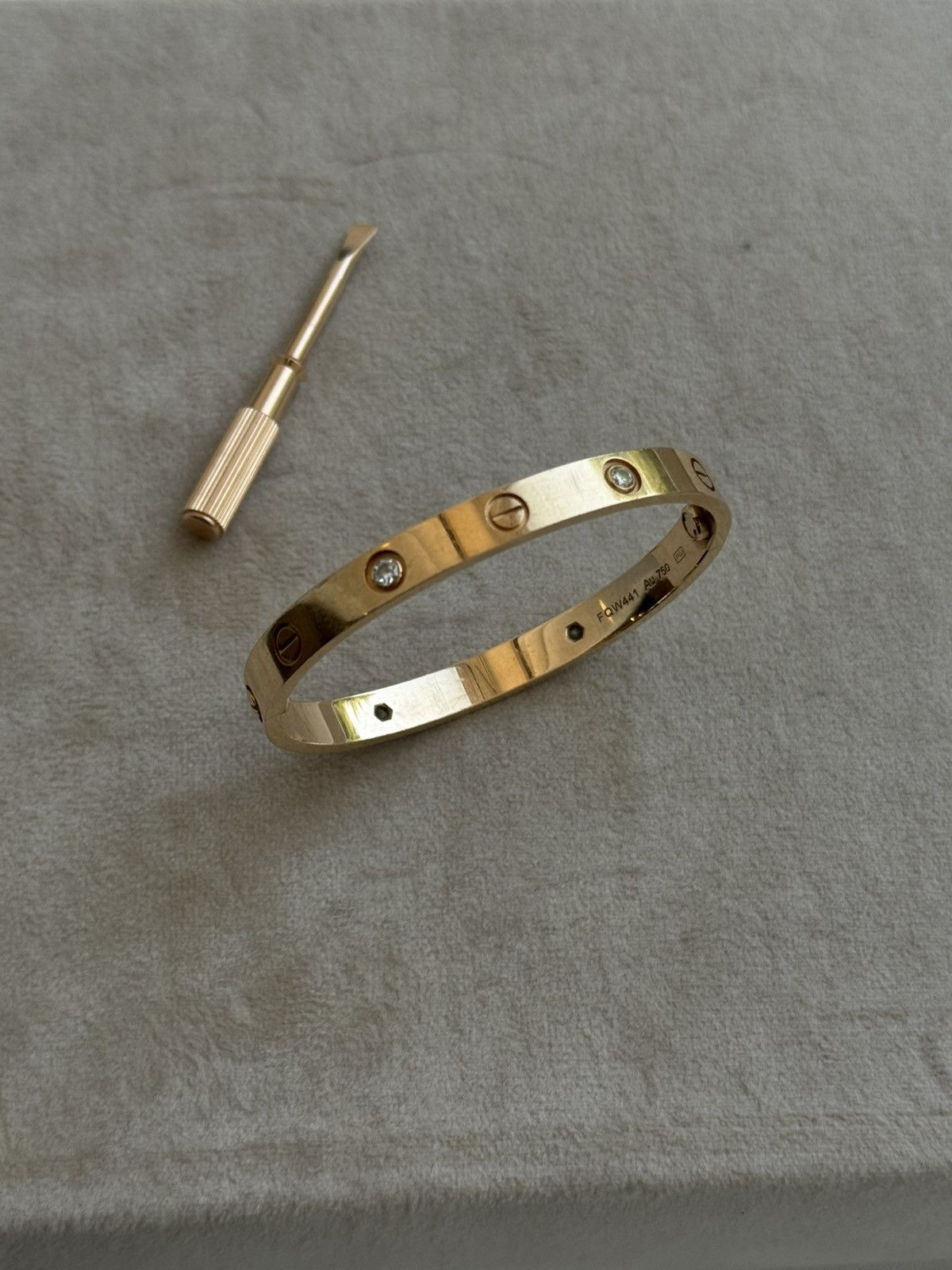 Cartier Cartier Love Bracelet 4 Diamonds Size ONE SIZE - 1 Thumbnail