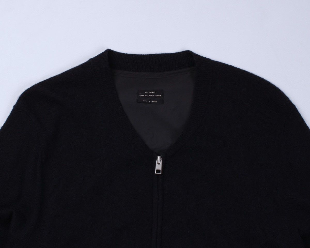 Allsaints × Designer ALLSAINTS Juku Bomber Wool Nylon Full Zip Cardigan Sweater Size US XL / EU 56 / 4 - 7 Thumbnail