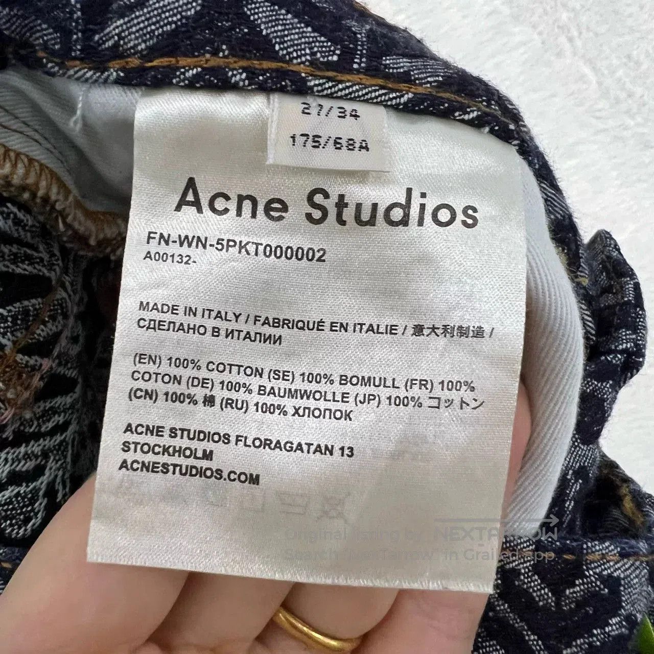 Acne Studios Acne Studios Patterned Print Trousers. Size 27" / US 4 / IT 40 - 4 Thumbnail