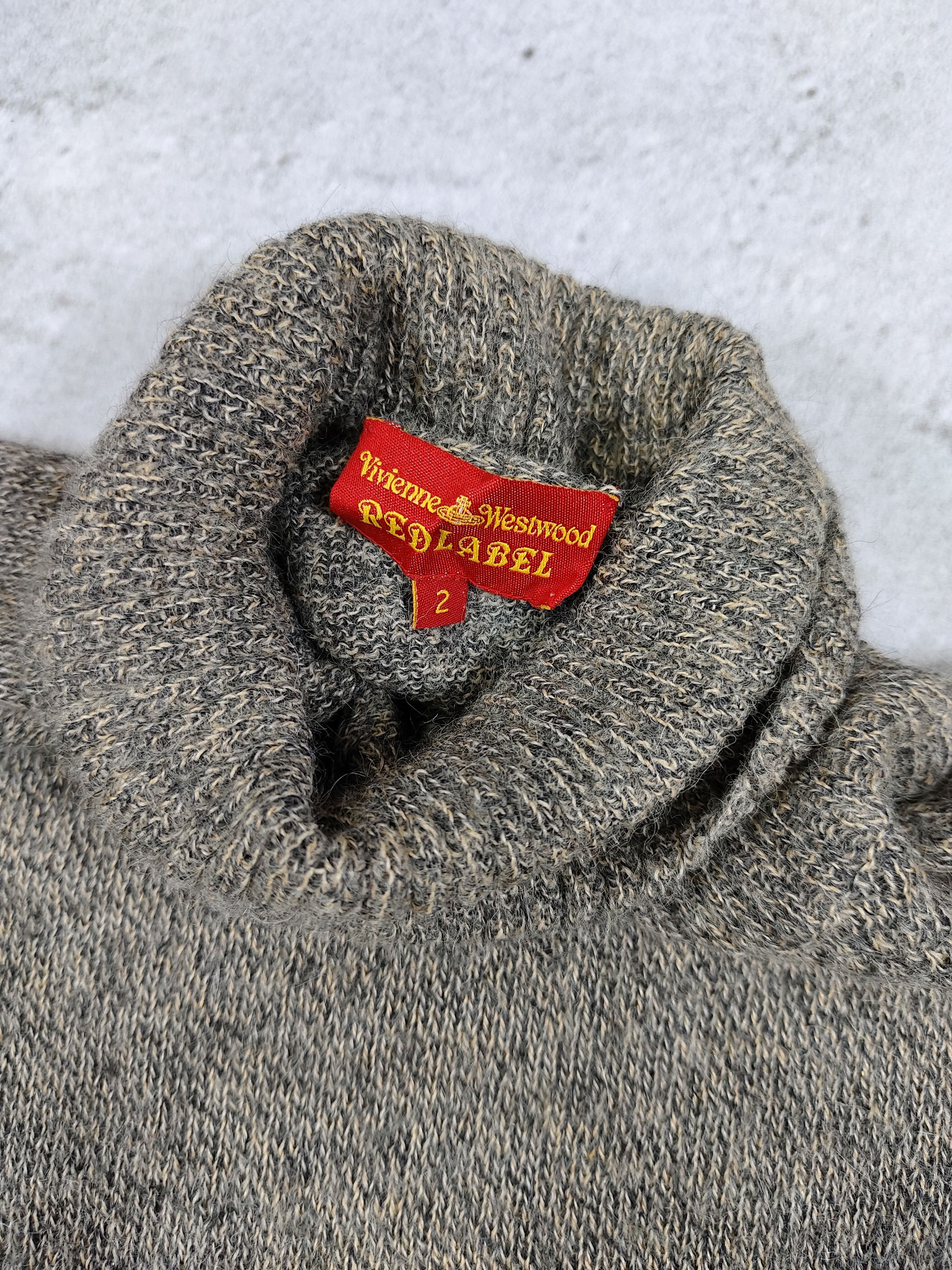Vivienne Westwood 2000s V.W- Orb Embroidery Logo Alpaca Wool Knit Turtleneck Size M / US 6-8 / IT 42-44 - 9 Thumbnail