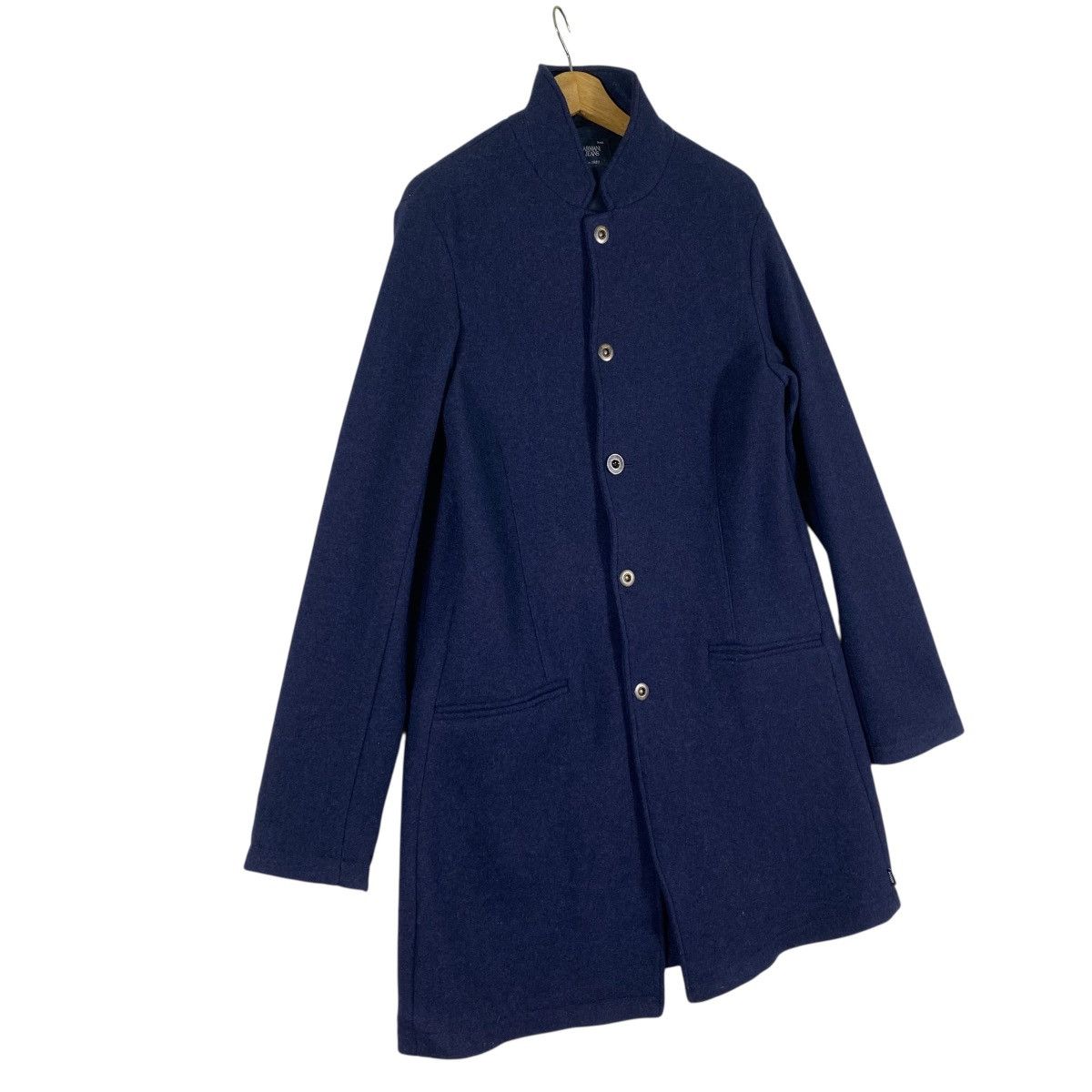 Armani Armani Jeans Snap Button Balmacaan Coat Size 50 Blue Colour Size US M / EU 48-50 / 2 - 5 Thumbnail