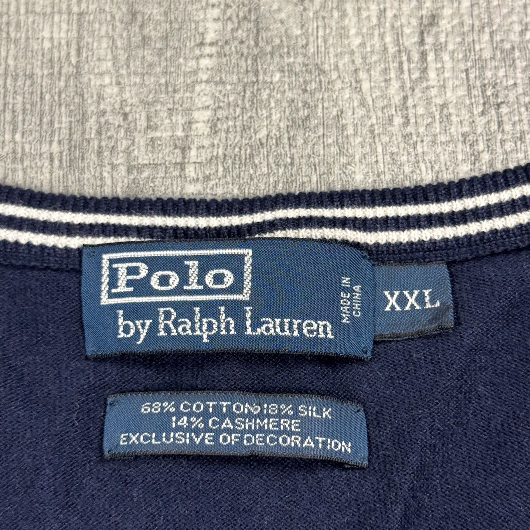 Polo Ralph Lauren VINTAGE Polo Ralph Lauren US Open 2010 Knit V-Neck Cardigan Sweater Mens 2XL Blue Silk/Cotton/Cashmere 68/18/14 Size US XXL / EU 58 / 5 - 3 Thumbnail