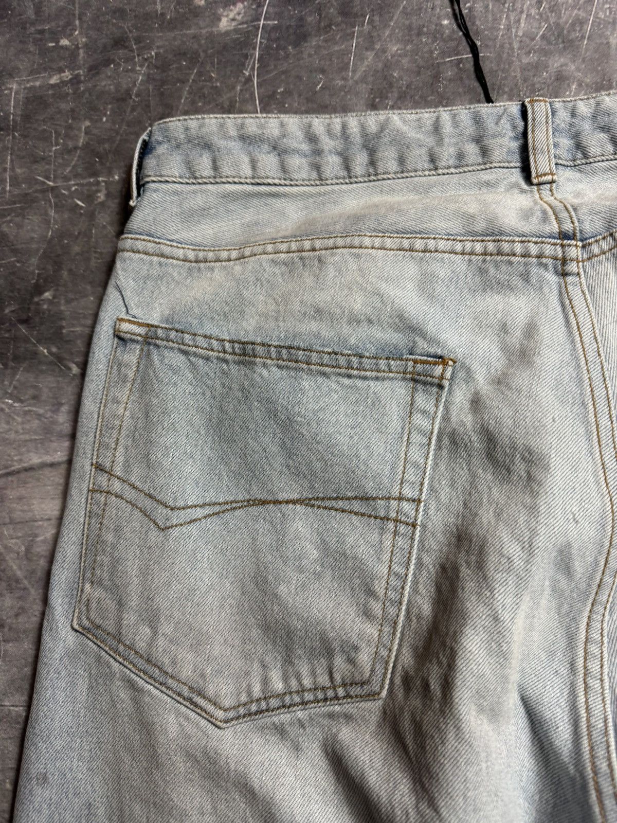Balenciaga Men's Distressed Relaxed Fit Jeans in Light Blue Size US 32 / EU 48 - 8 Thumbnail