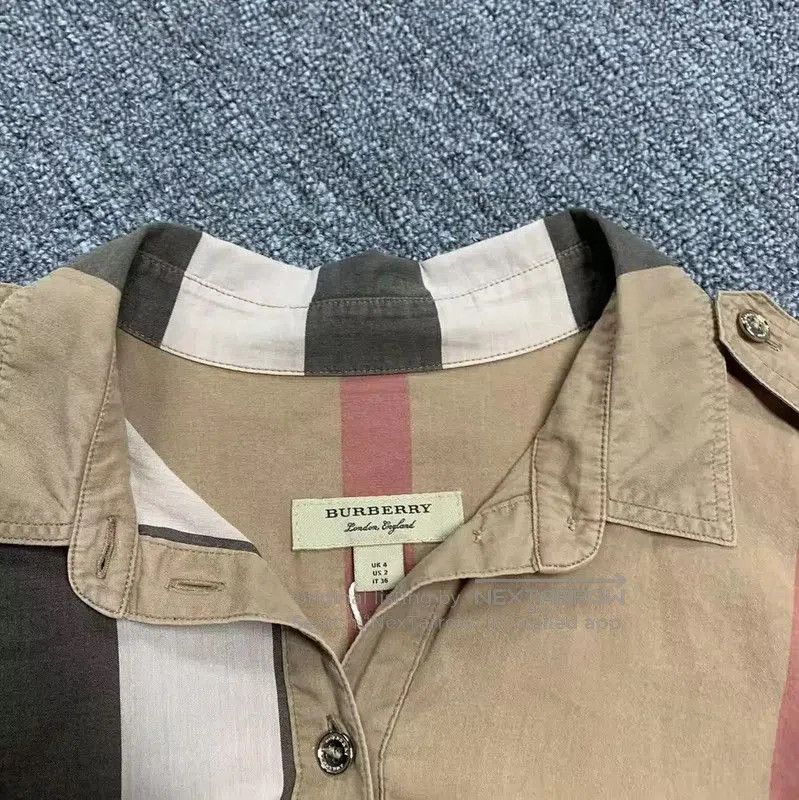 Burberry Burberry Brown Cotton Women's Dress Size S. Size S / US 4 / IT 40 - 3 Thumbnail