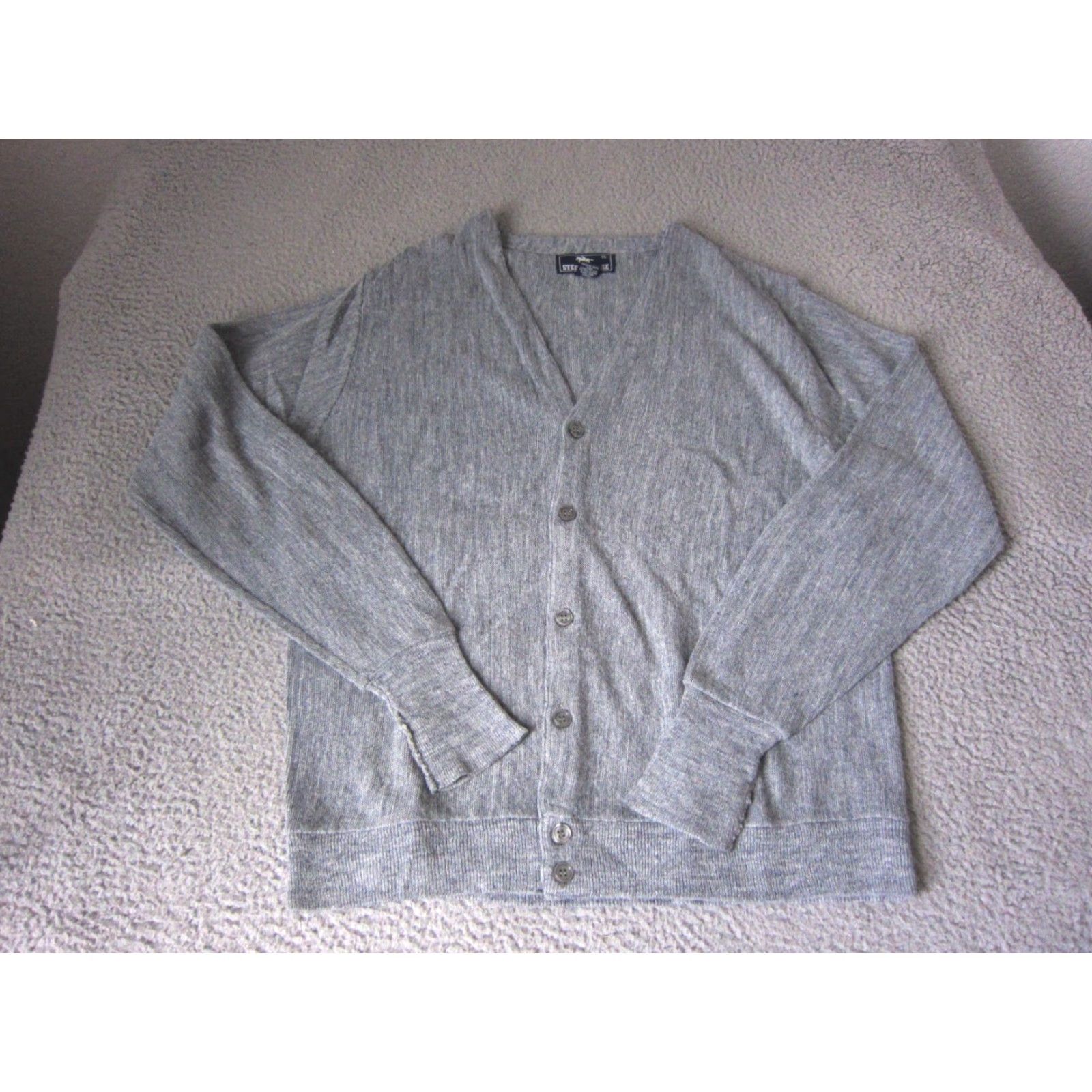Vintage VINTAGE Steeplechase Cardigan Mens XL Gray Knit 80s Sweater USA Made Size US XL / EU 56 / 4 - 2 Thumbnail
