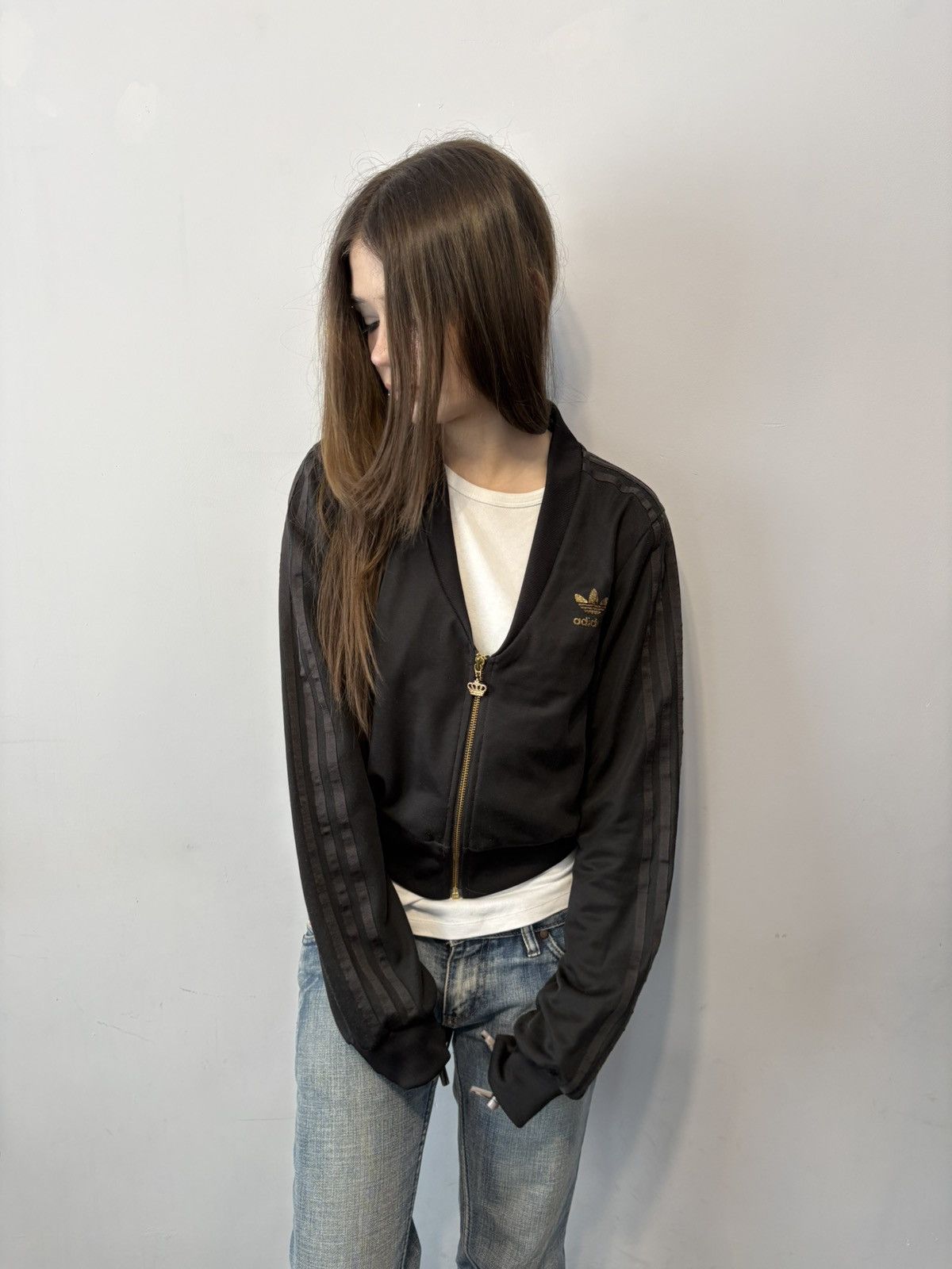 Adidas RARE Vintage Adidas Y2K Crown Oversized Zip Hoodie Size M / US 6-8 / IT 42-44 - 3 Thumbnail