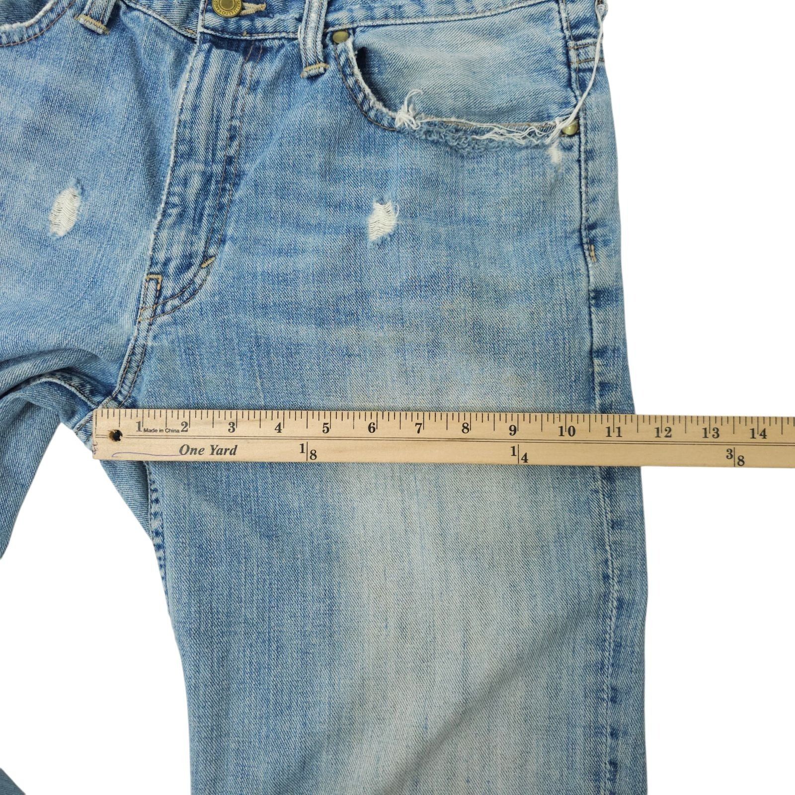American Eagle Outfitters American Eagle Straight Leg Jeans 31x32 (Fit 31x31.5) Distre Size US 31 - 6 Thumbnail