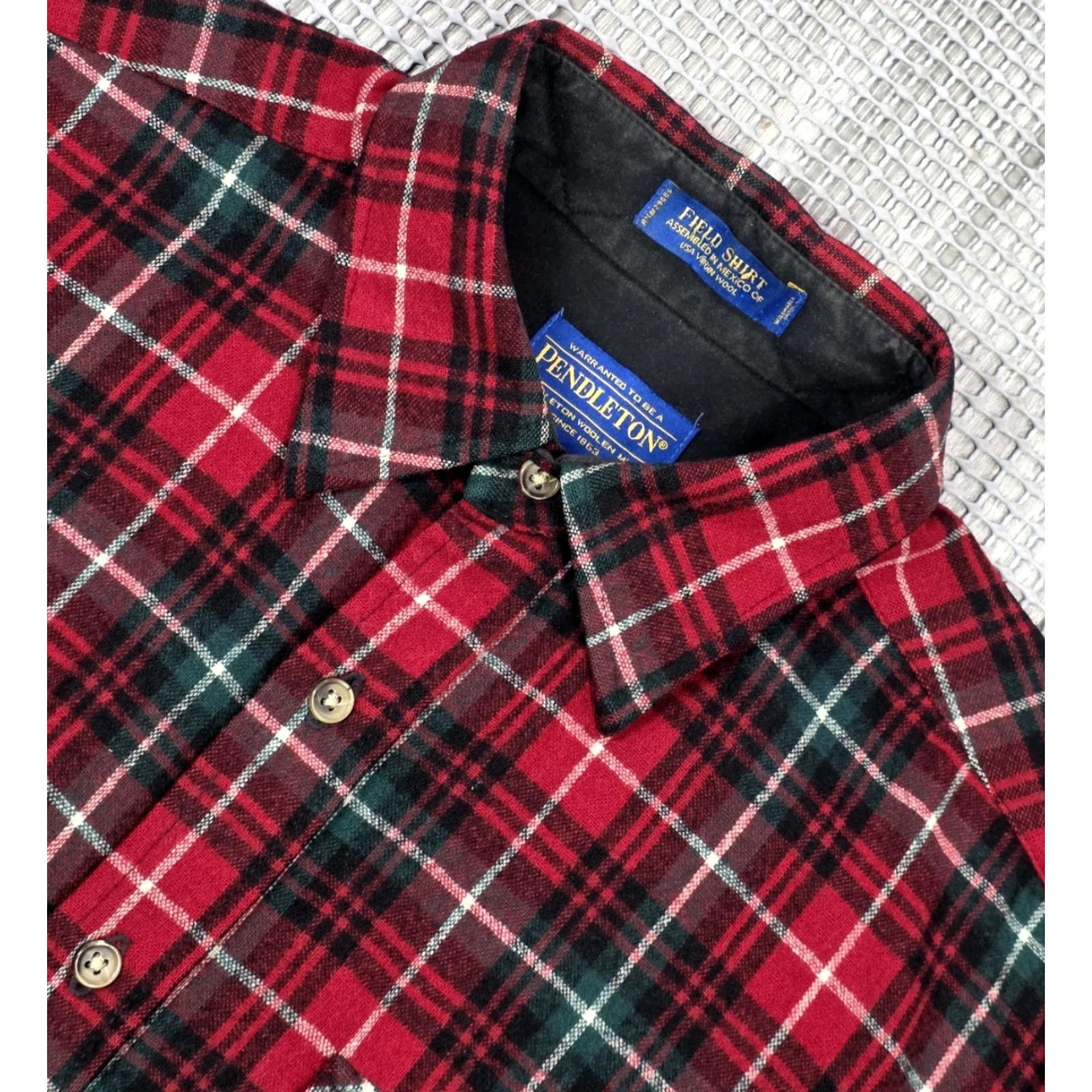 Pendleton VINTAGE Pendleton Shirt Button-Up Mens M Long Plaid Virgin Wool Red O'Neill Tartan Flannel Size US M / EU 48-50 / 2 - 6 Thumbnail