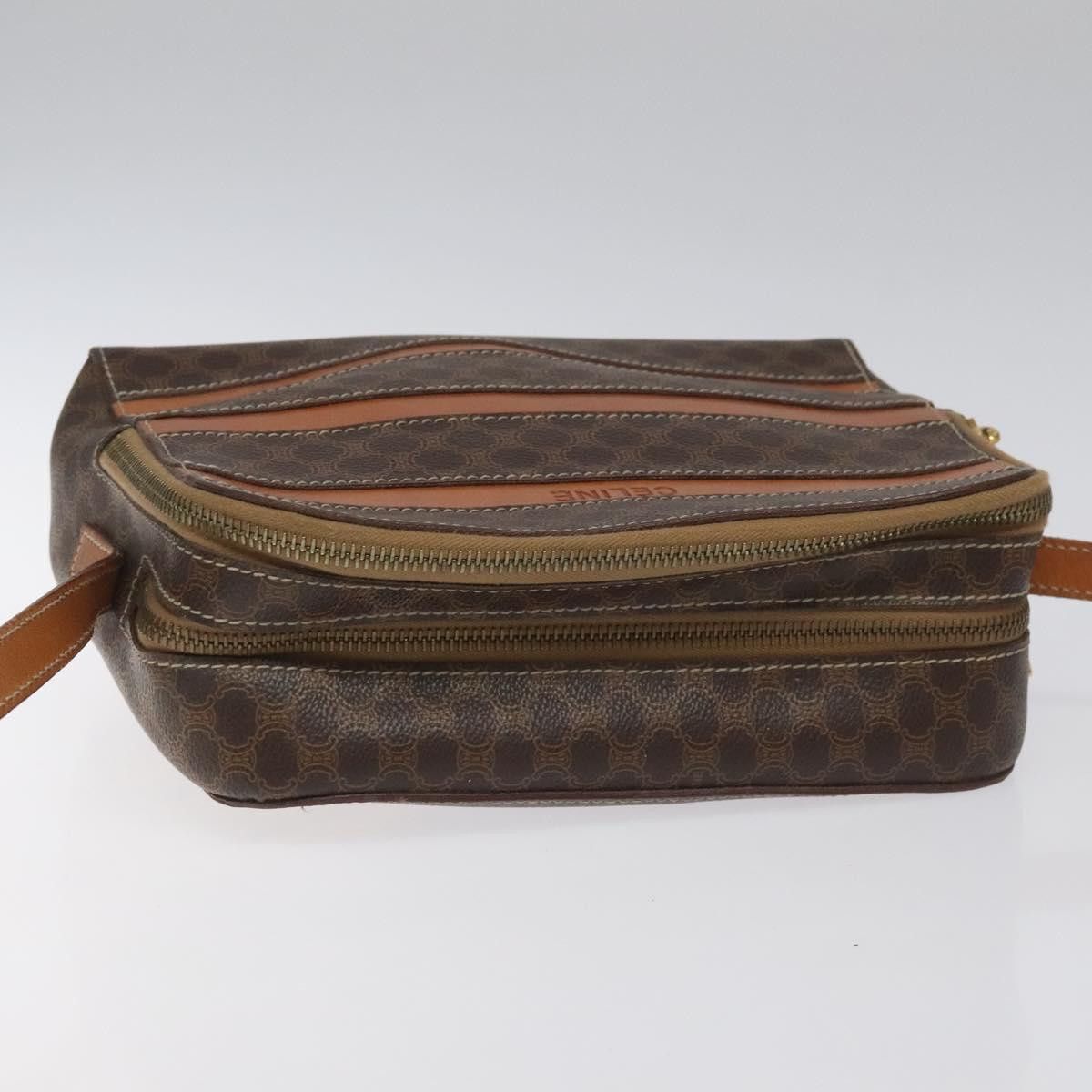 Celine CELINE Macadam Canvas Shoulder Bag Pvc Beige Brown Gold Size ONE SIZE - 6 Thumbnail